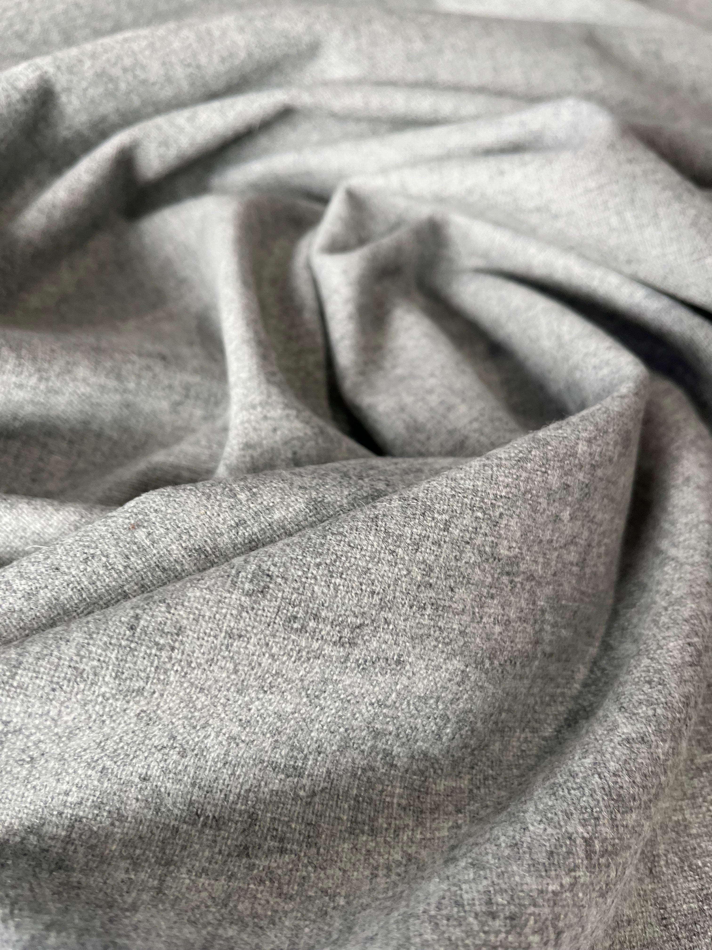 WOOLY 180 serge foulé drap de laine light grey – Wasted Fabrics