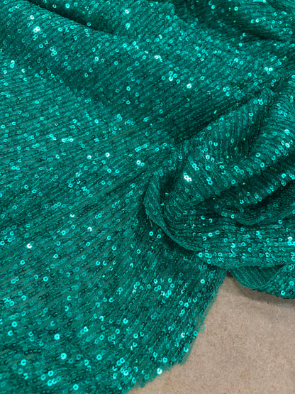 RHINO 026 mesh sequins dark green