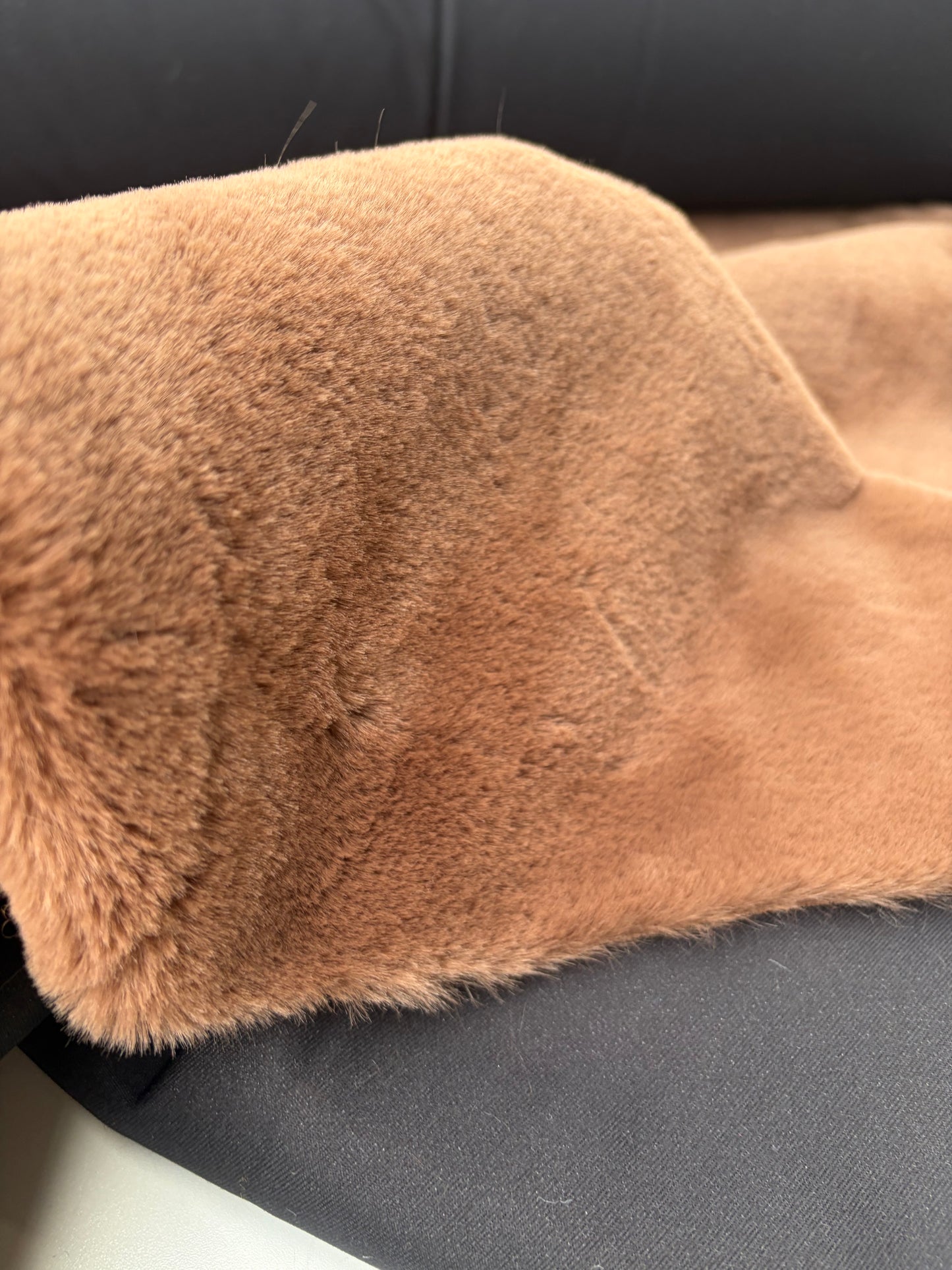 WILD WOOL 009 chocolate coloured fake fur