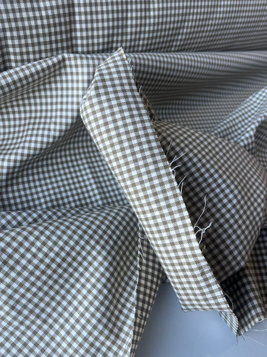 ALAN 011 stretch vichy check rcamel/ecru