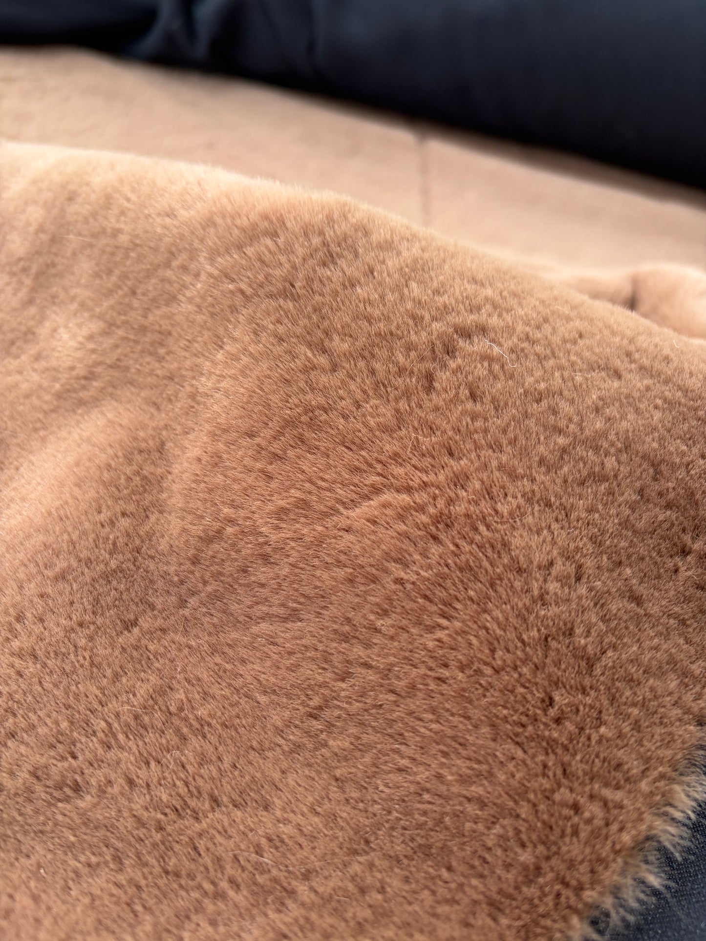 WILD WOOL 009 chocolate coloured fake fur
