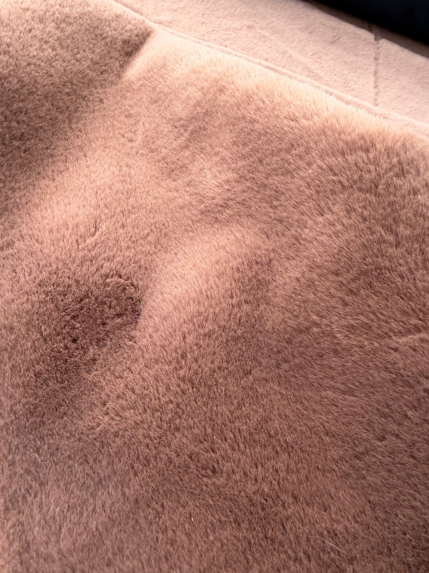WILD WOOL 009 chocolate coloured fake fur