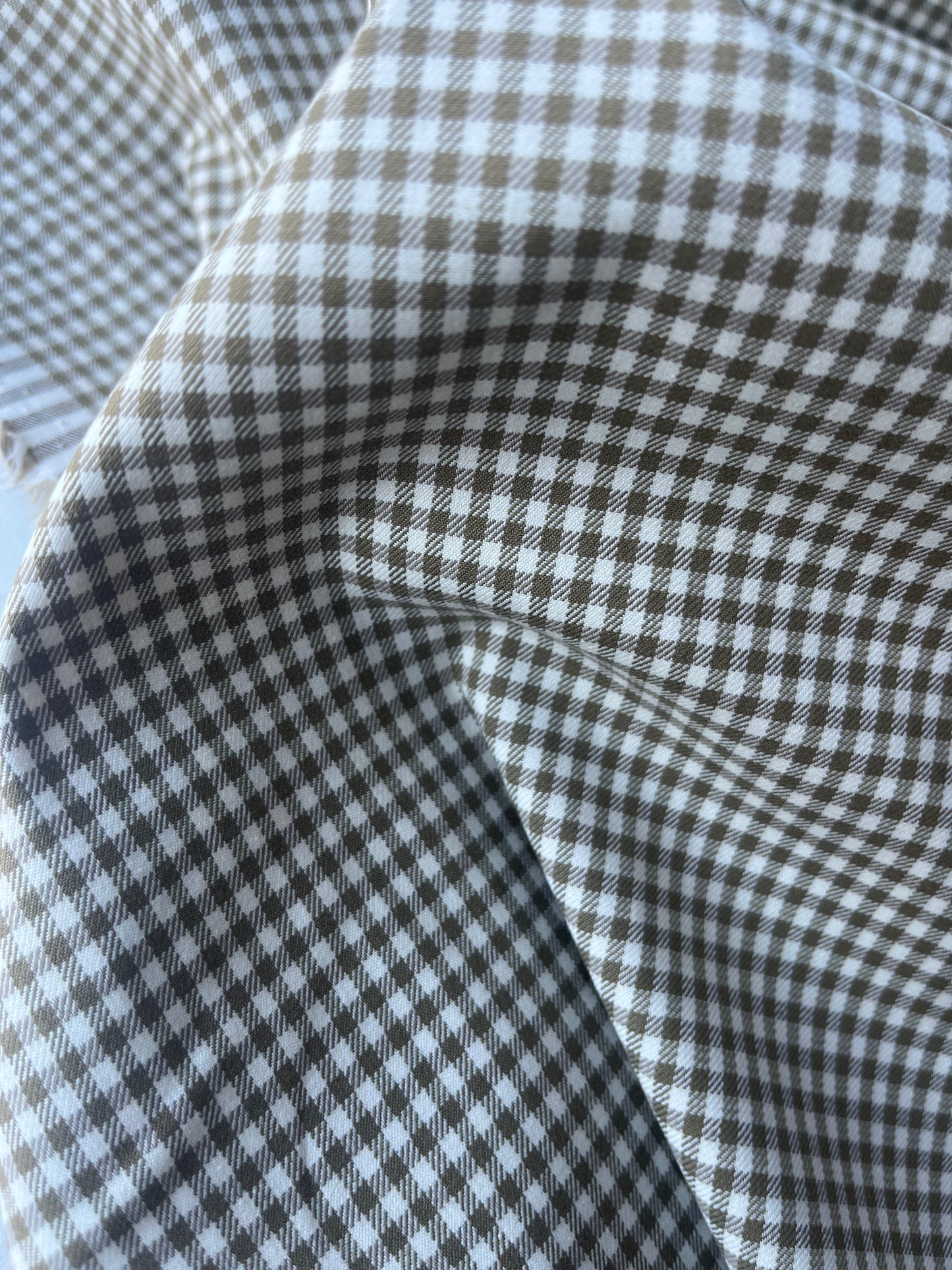 ALAN 011 stretch vichy check camel/ecru