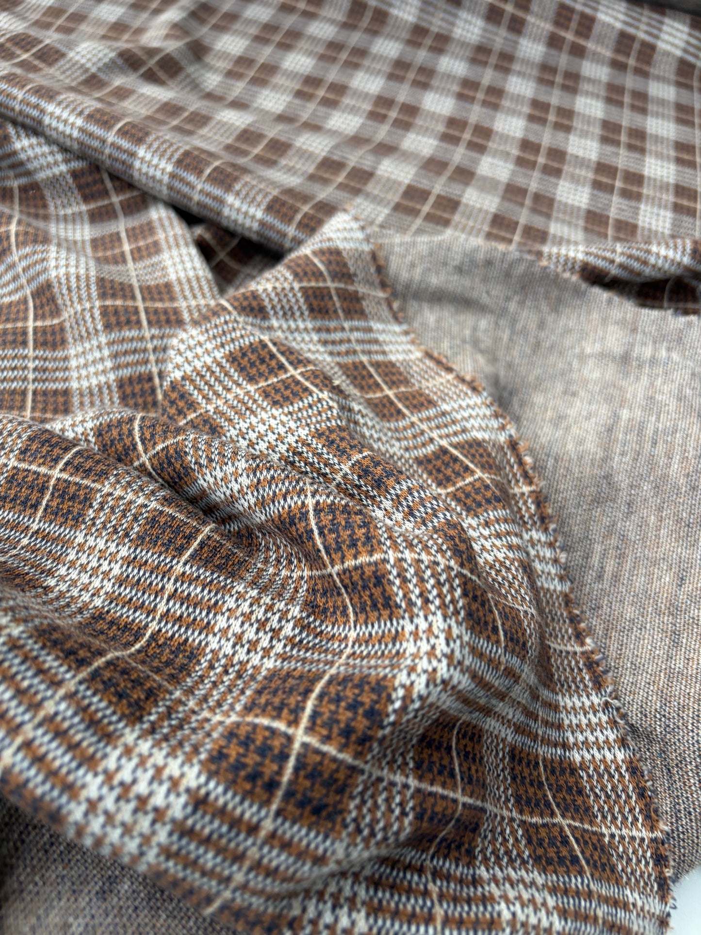 WILD WOOL 010 checkered heavy jersey jacquard