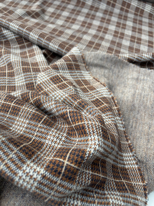 WILD WOOL 010 checkered heavy jersey jacquard