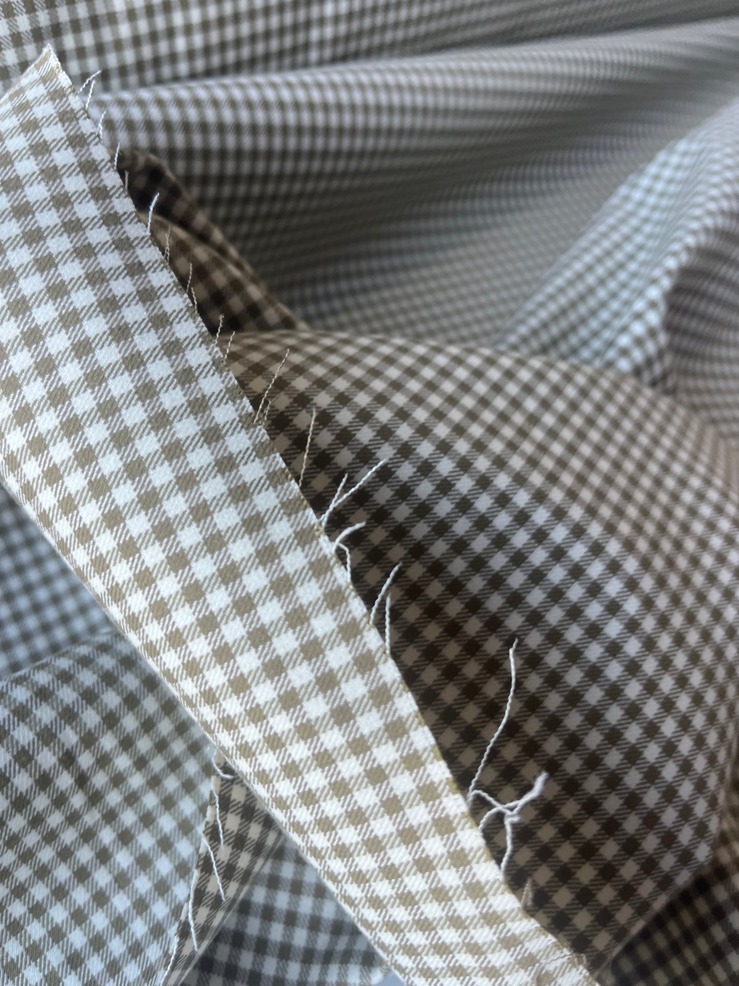 ALAN 011 stretch vichy check camel/ecru