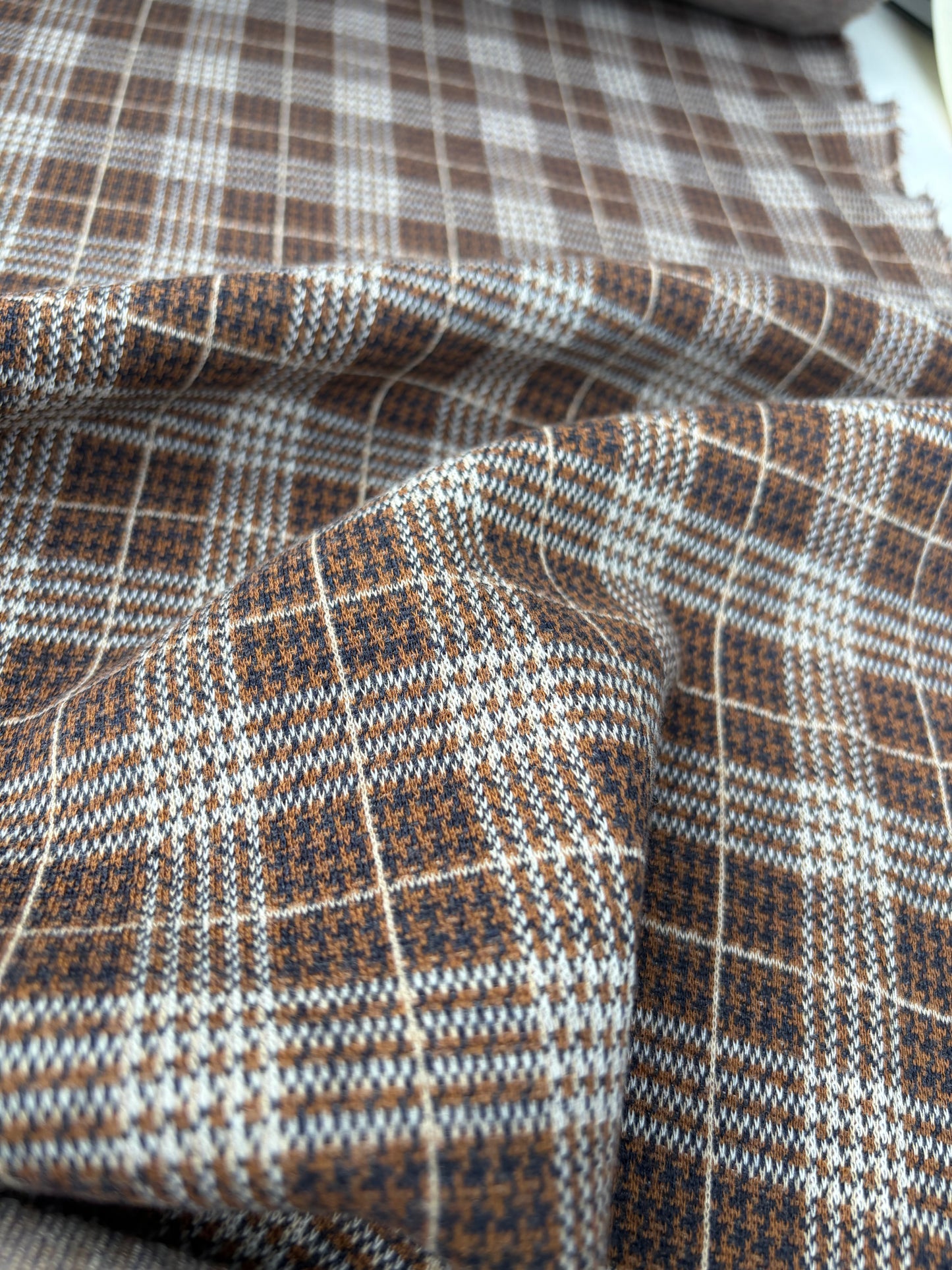 WILD WOOL 010 checkered heavy jersey jacquard
