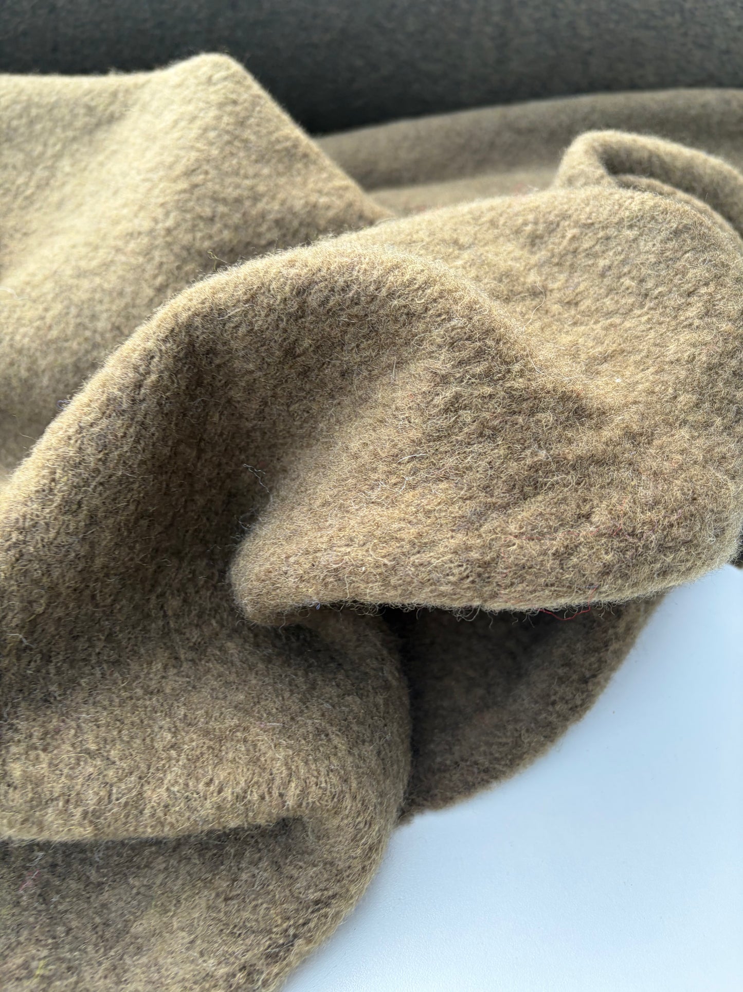 WILD WOOL 013 moss green boiled wool