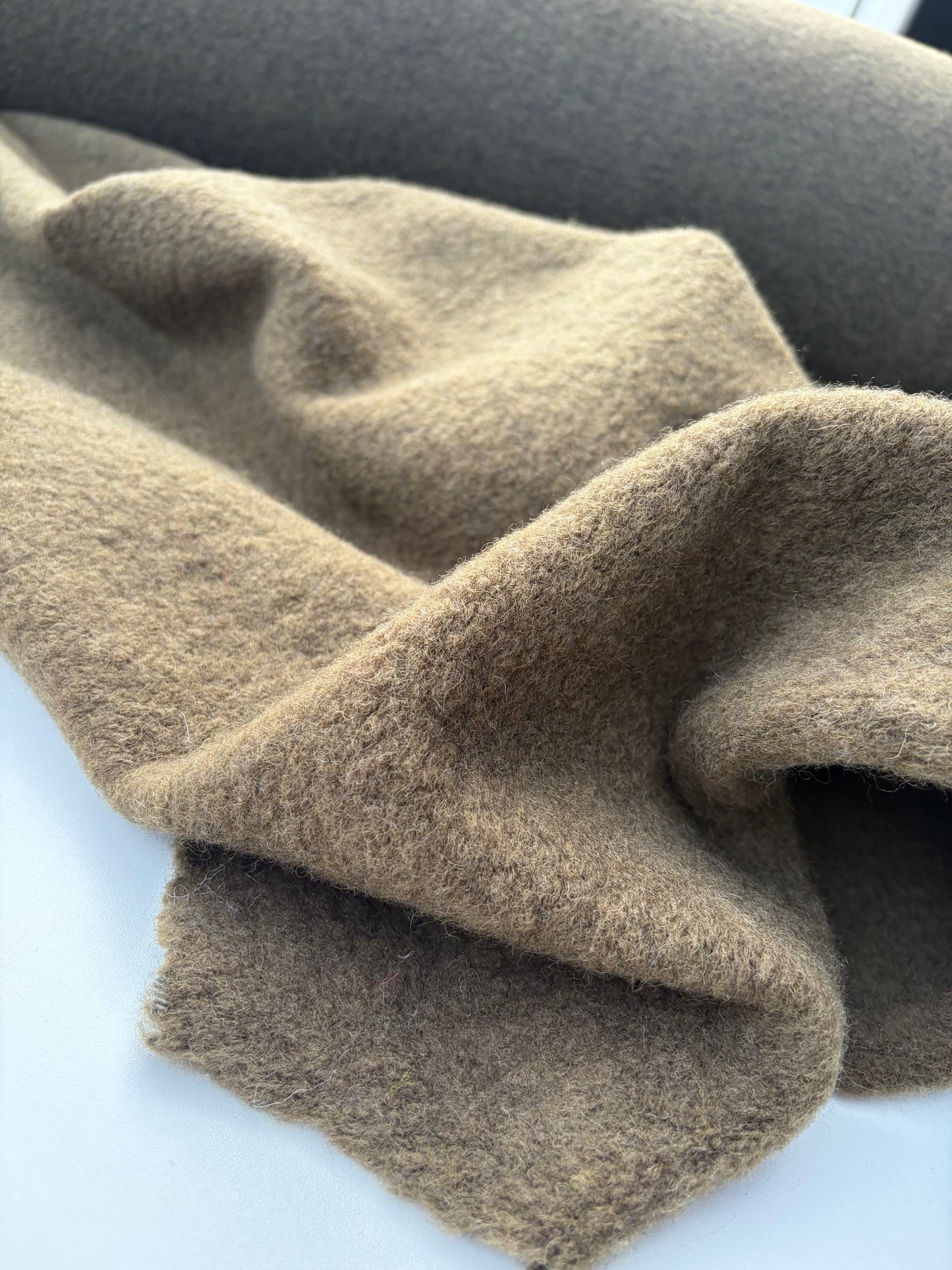 WILD WOOL 013 moss green boiled wool
