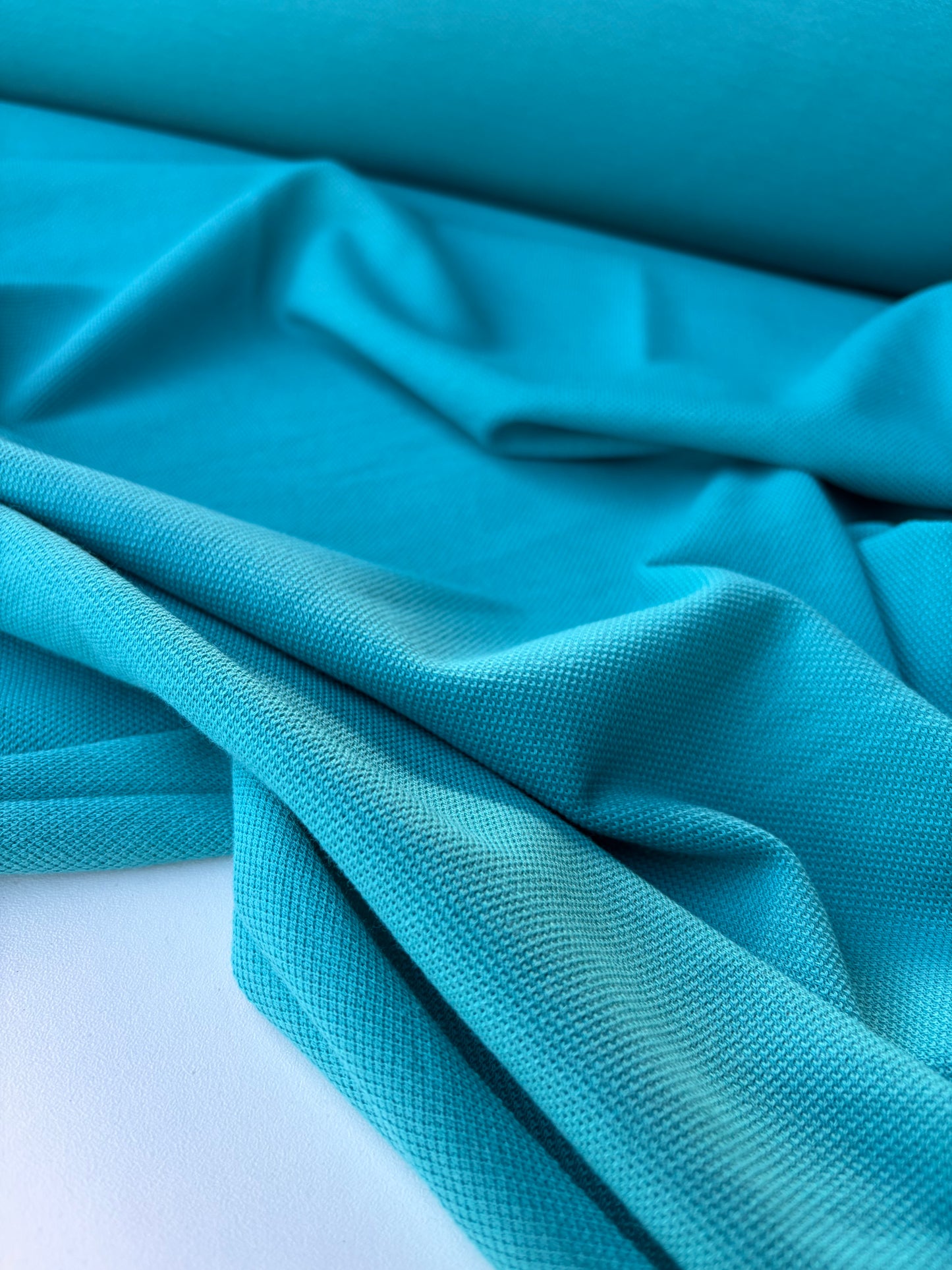 TINO 012 cotton jersey piqué aqua XL