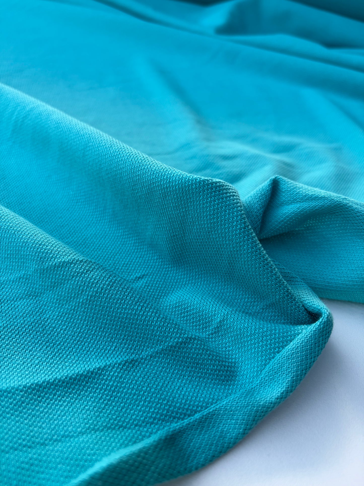 TINO 012 cotton jersey piqué aqua XL