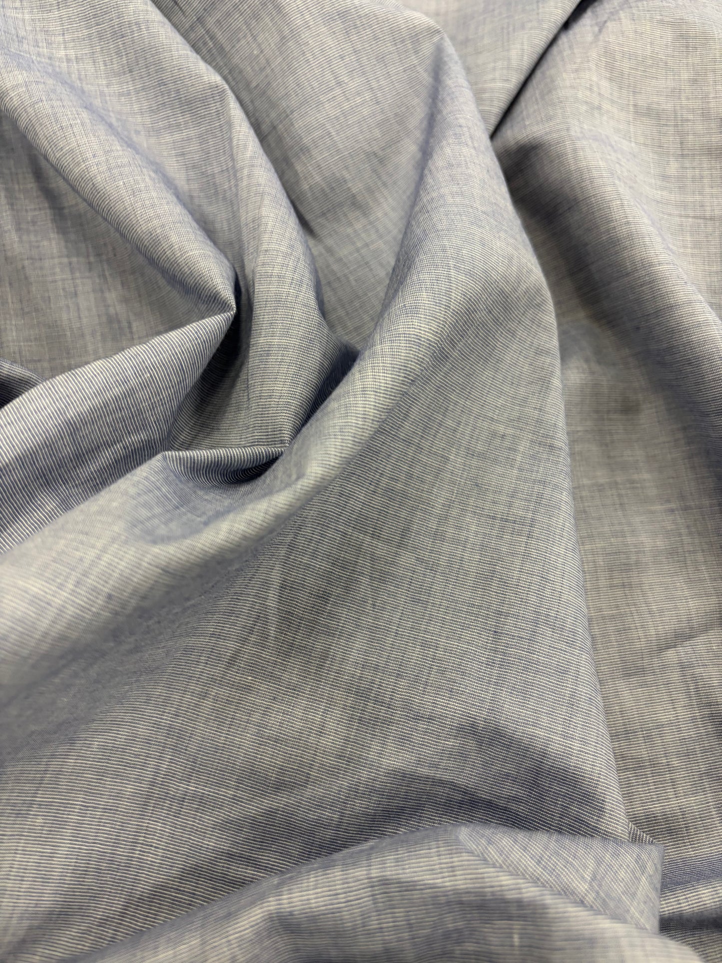 RHINO 034 light blue cotton shirting fil à fil