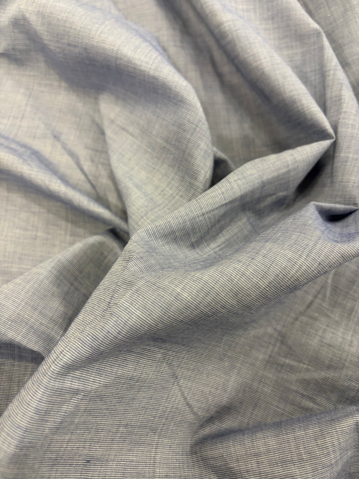RHINO 034 light blue cotton shirting fil à fil