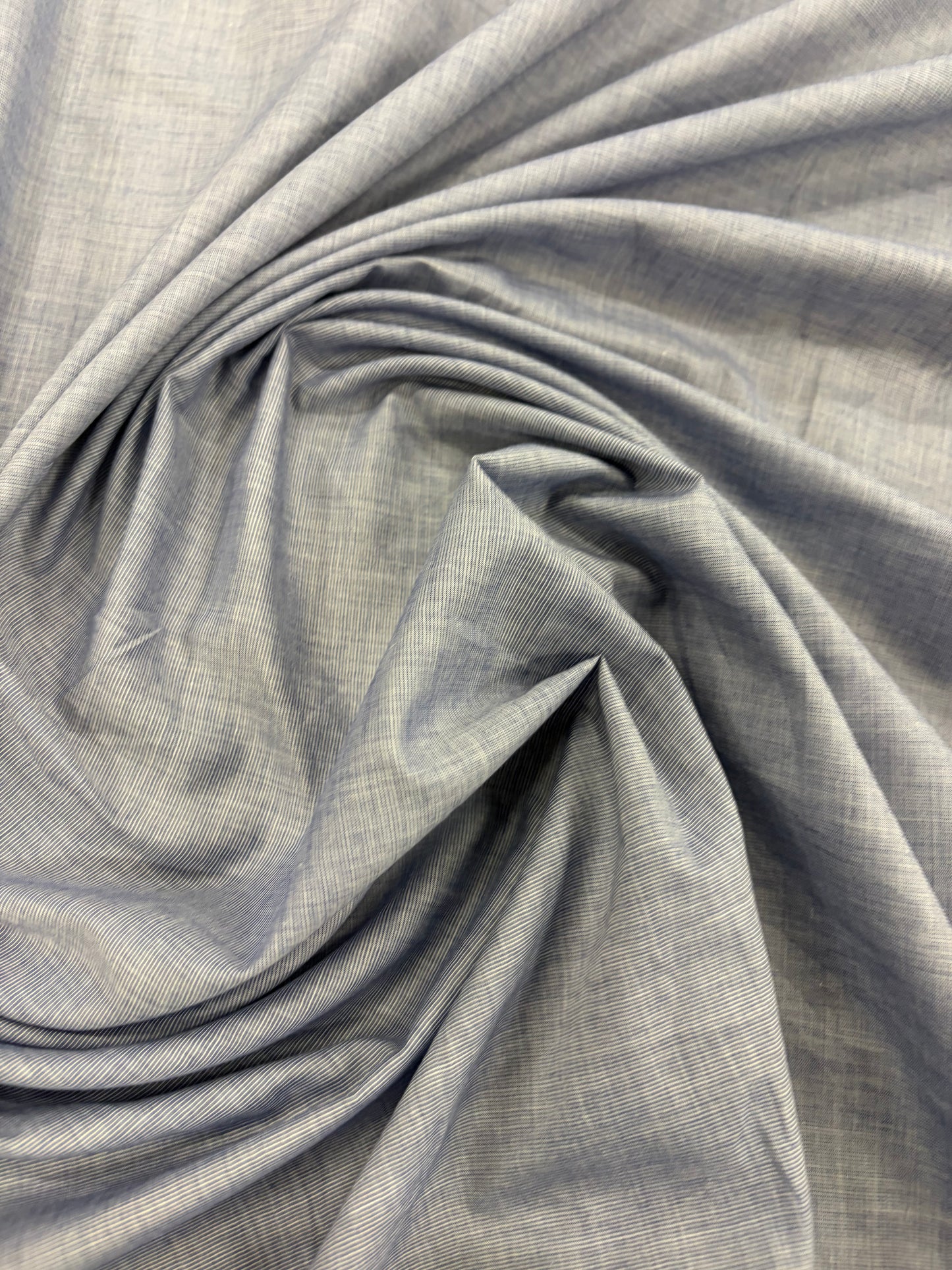 RHINO 034 light blue cotton shirting fil à fil