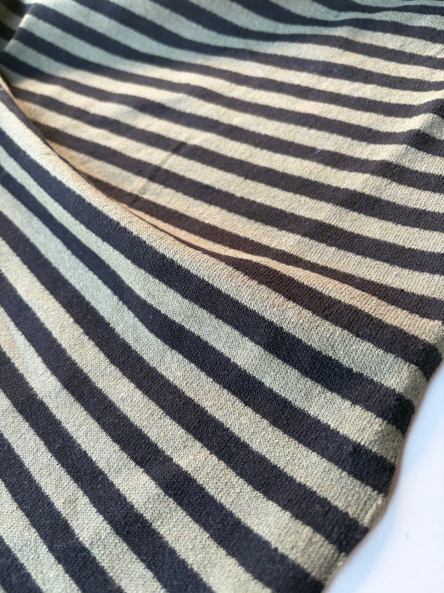 LC TINO 014 black/khaky striped French Terry
