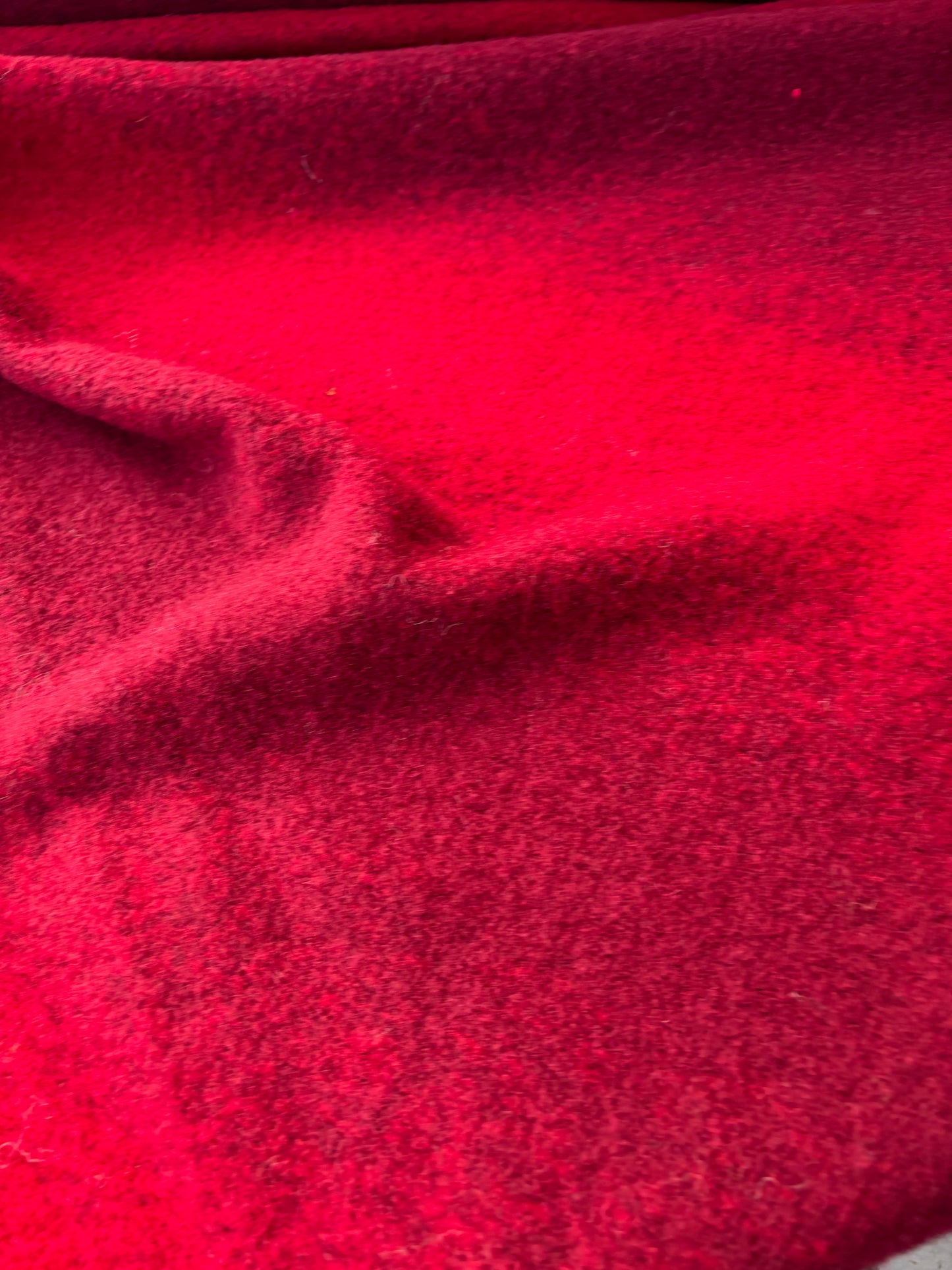 WILD WOOL 016 red striped boiled wool