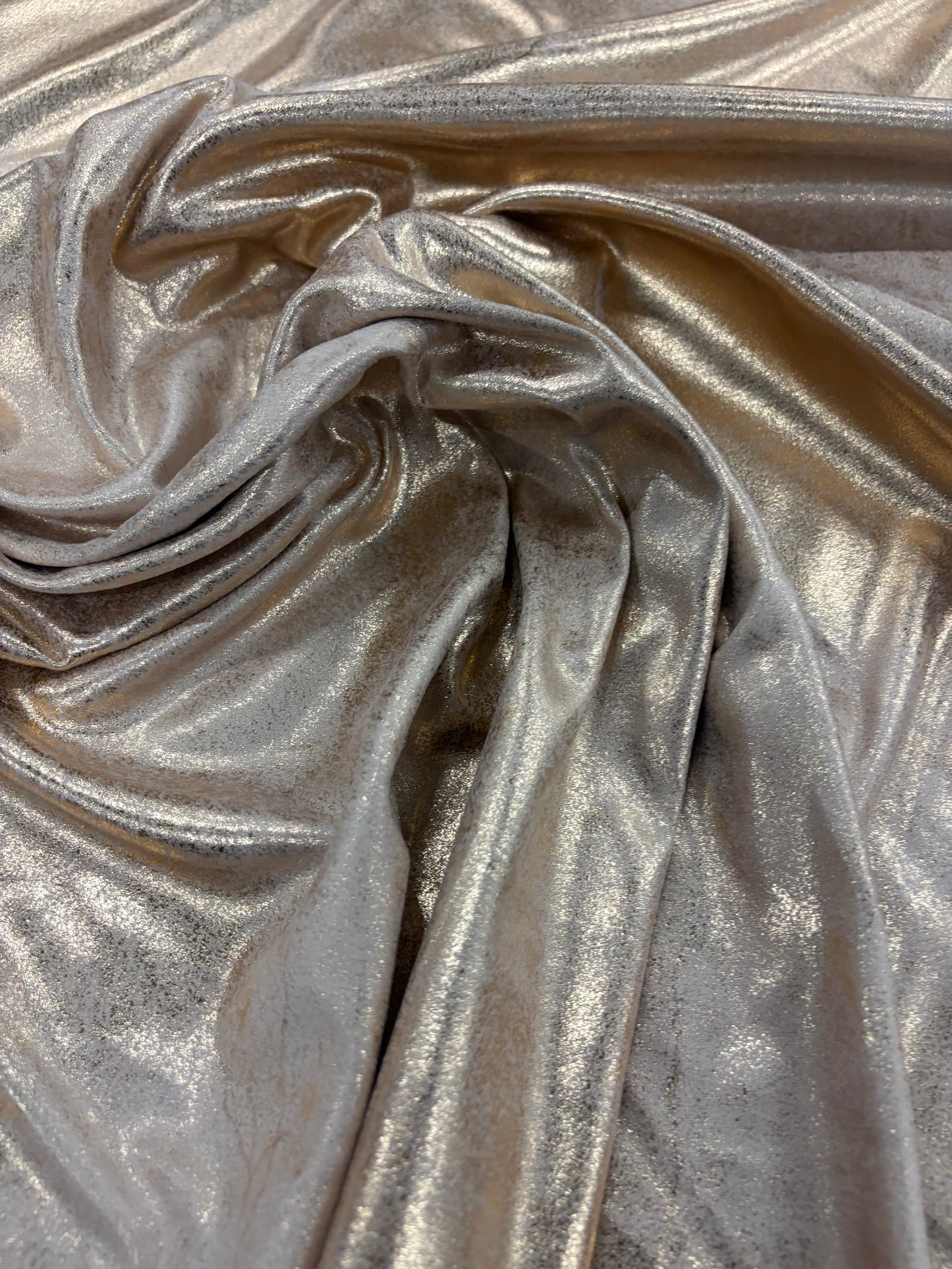RHINO 037 shiny copper laminated velvet stretch