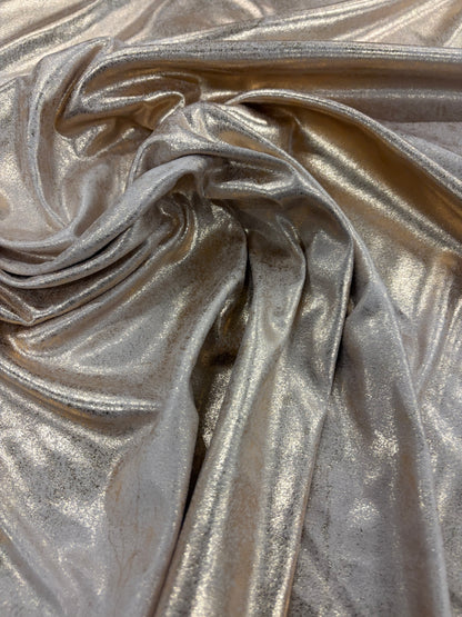 RHINO 037 shiny copper laminated velvet stretch