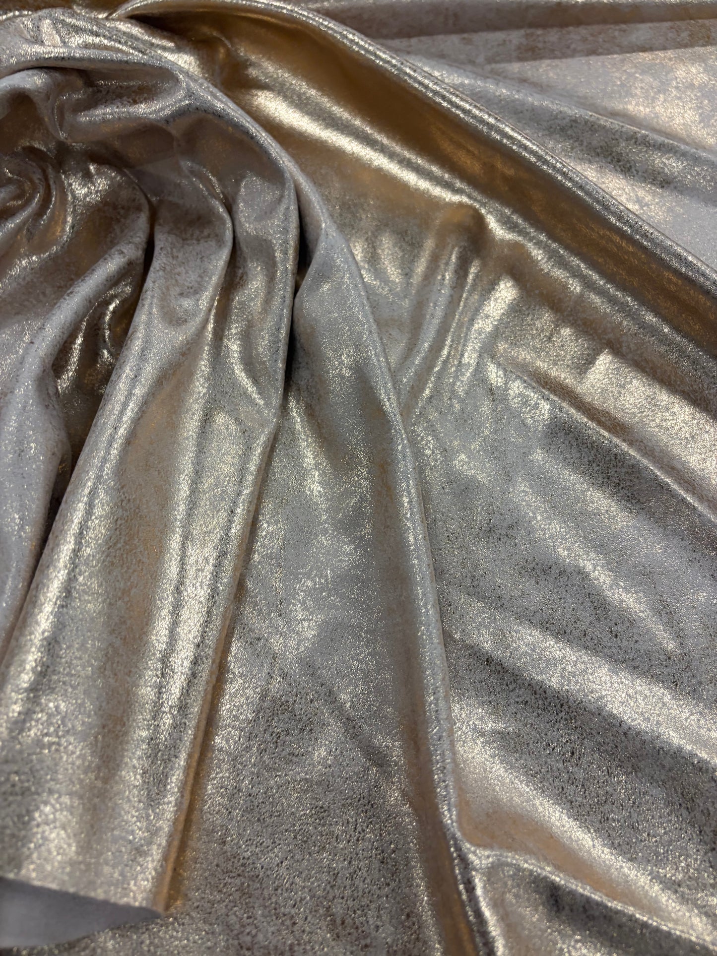 RHINO 037 shiny copper laminated velvet stretch