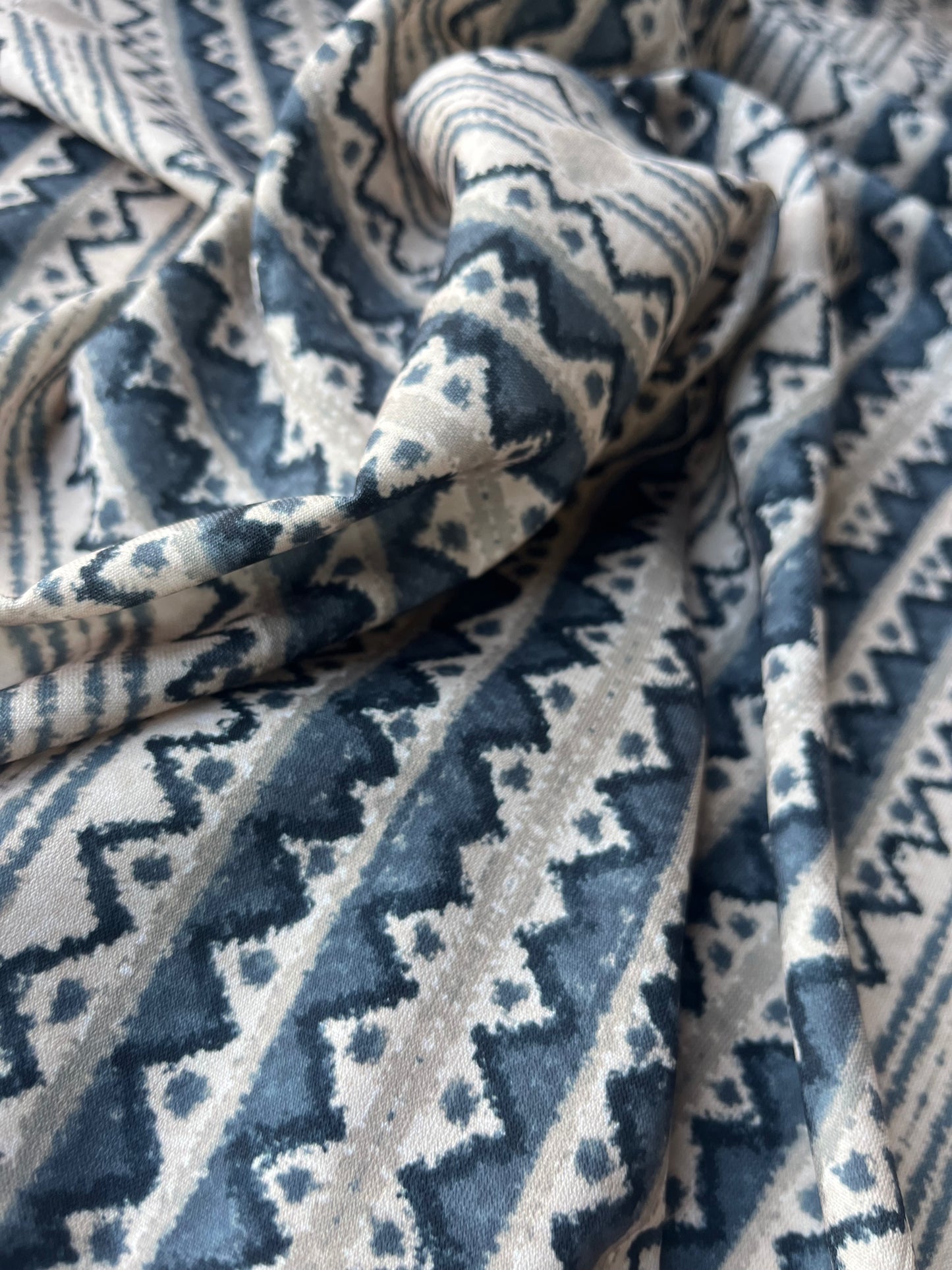 ATHENA 014 viscose fibrane digital stripe print beige/grey