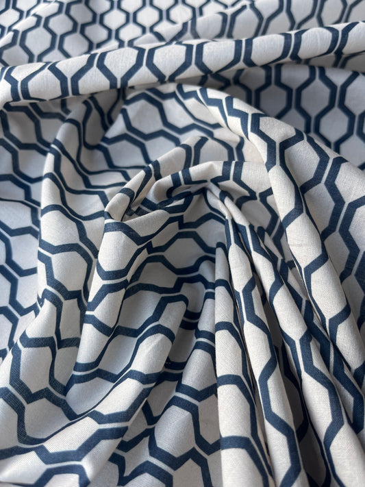 ATHENA 016 cotton voile honey comb digital print