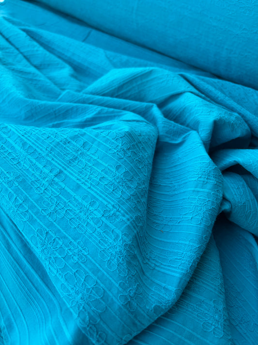 TINO 019 stretch embroydery turquoise