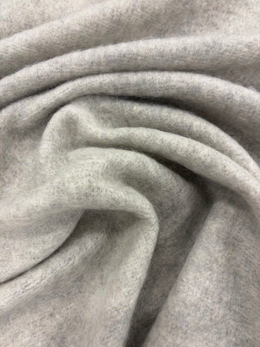 RHINO 041 grey soft knitted fabric with wool