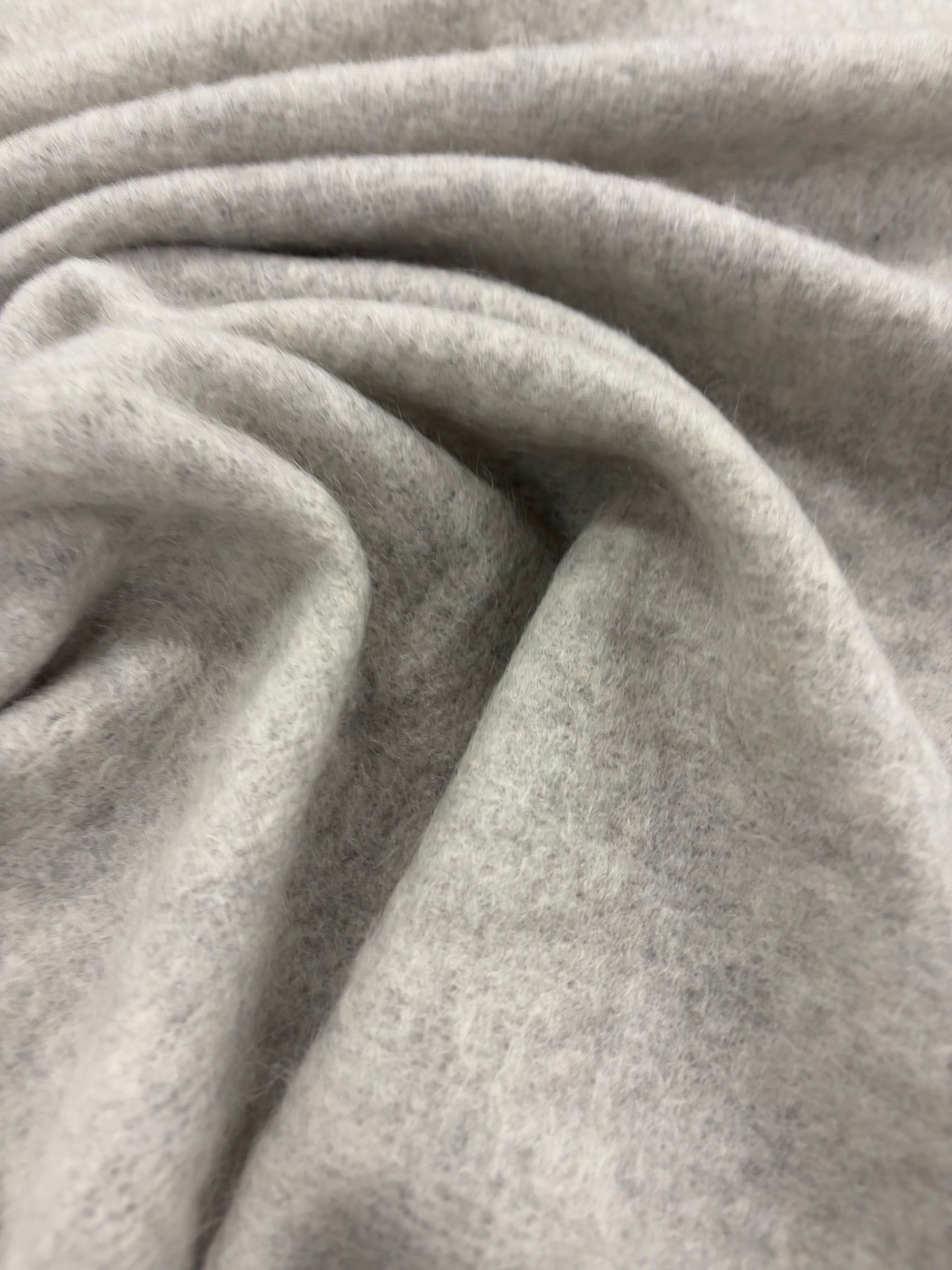 RHINO 041 grey soft knitted fabric with wool