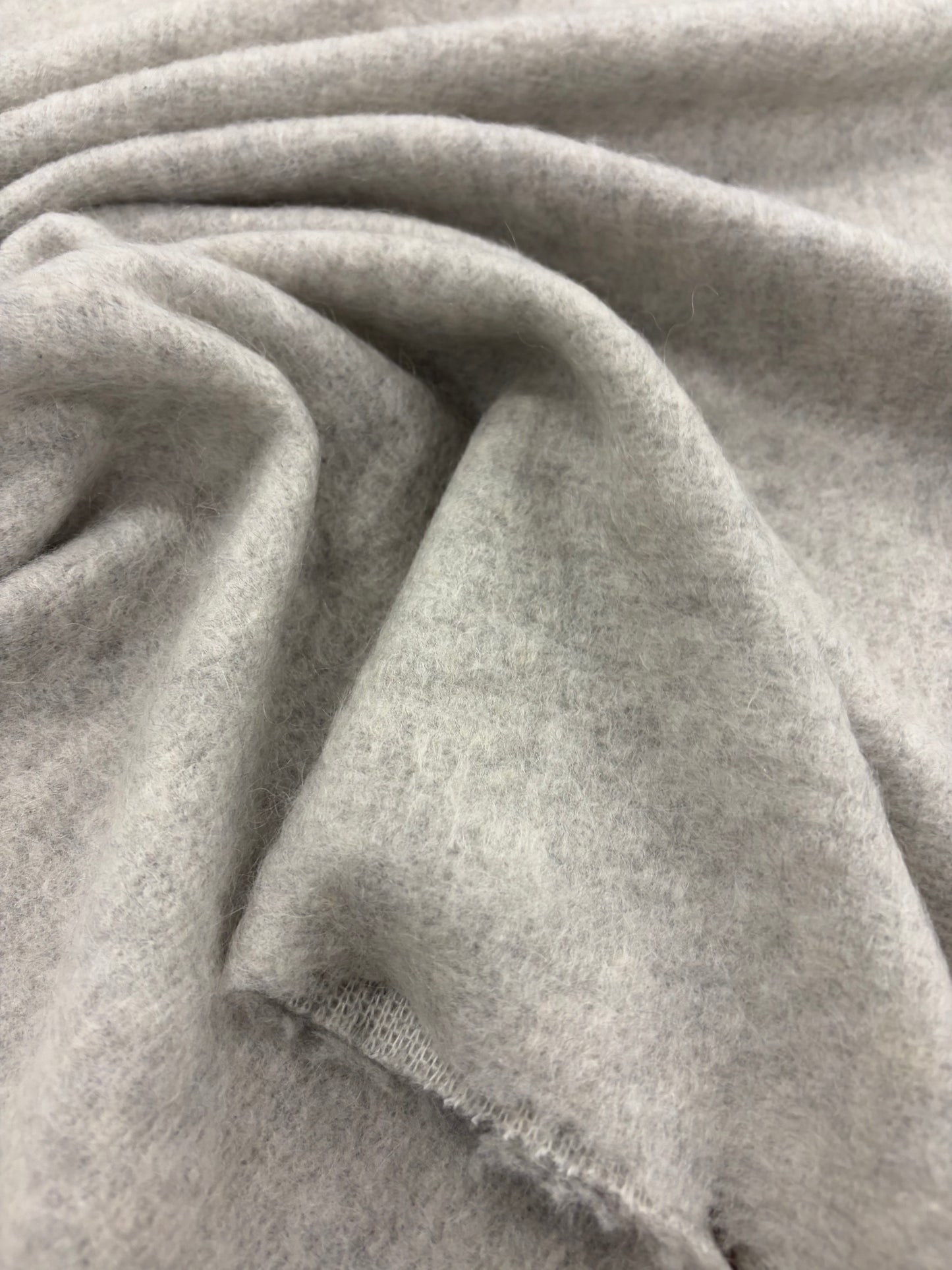 RHINO 041 grey soft knitted fabric with wool
