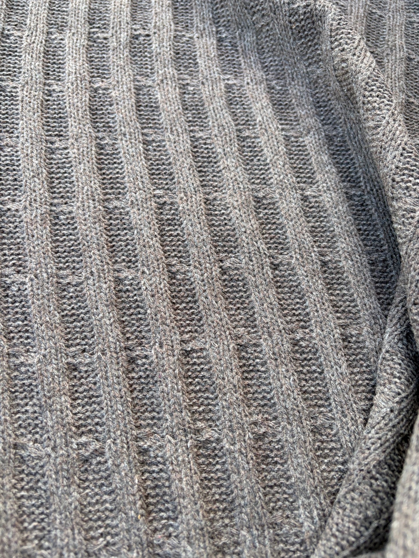 WILD WOOL 021  chocolate cable jersey cotton/wool