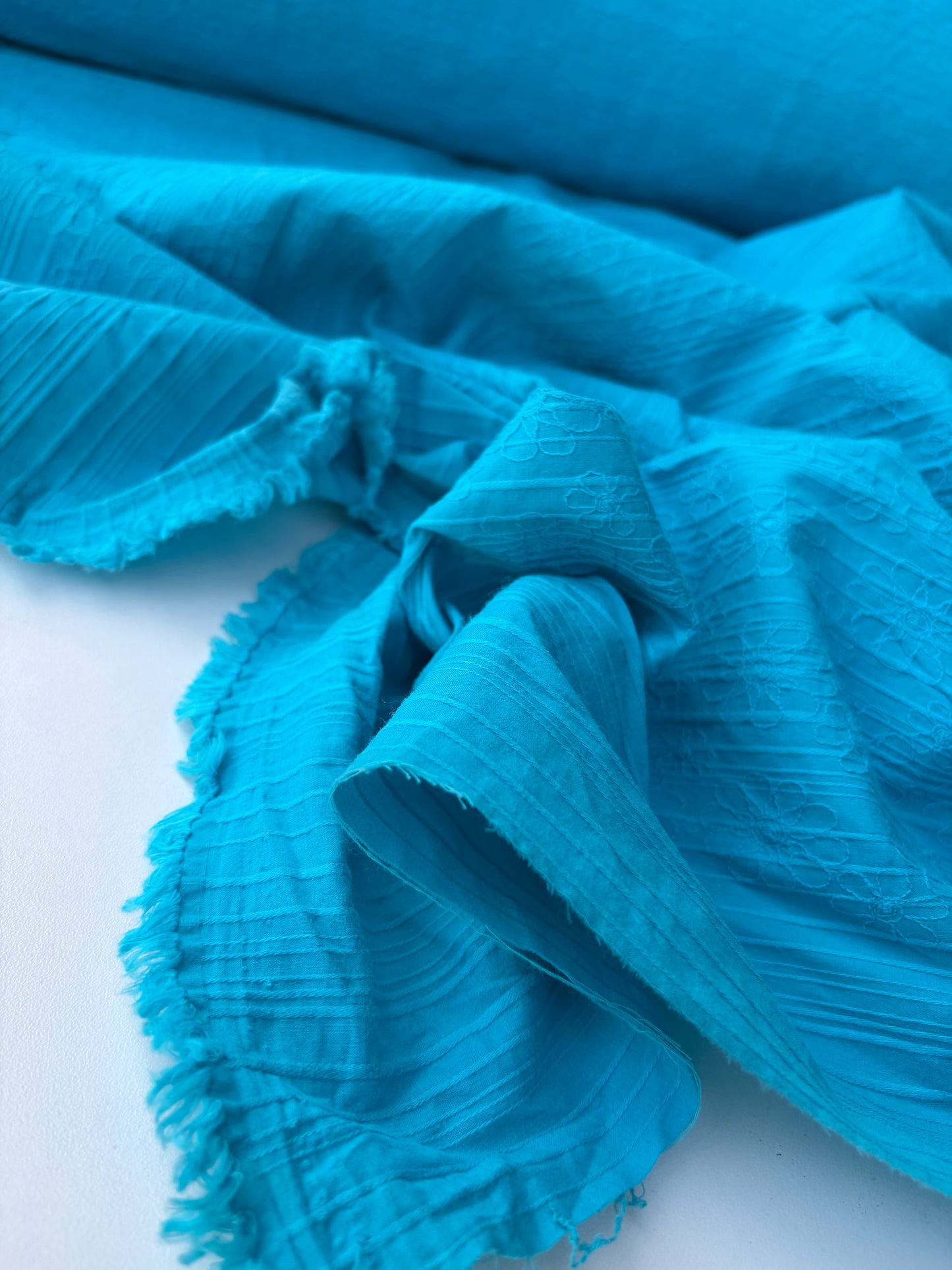TINO 019 stretch embroidery turquoise