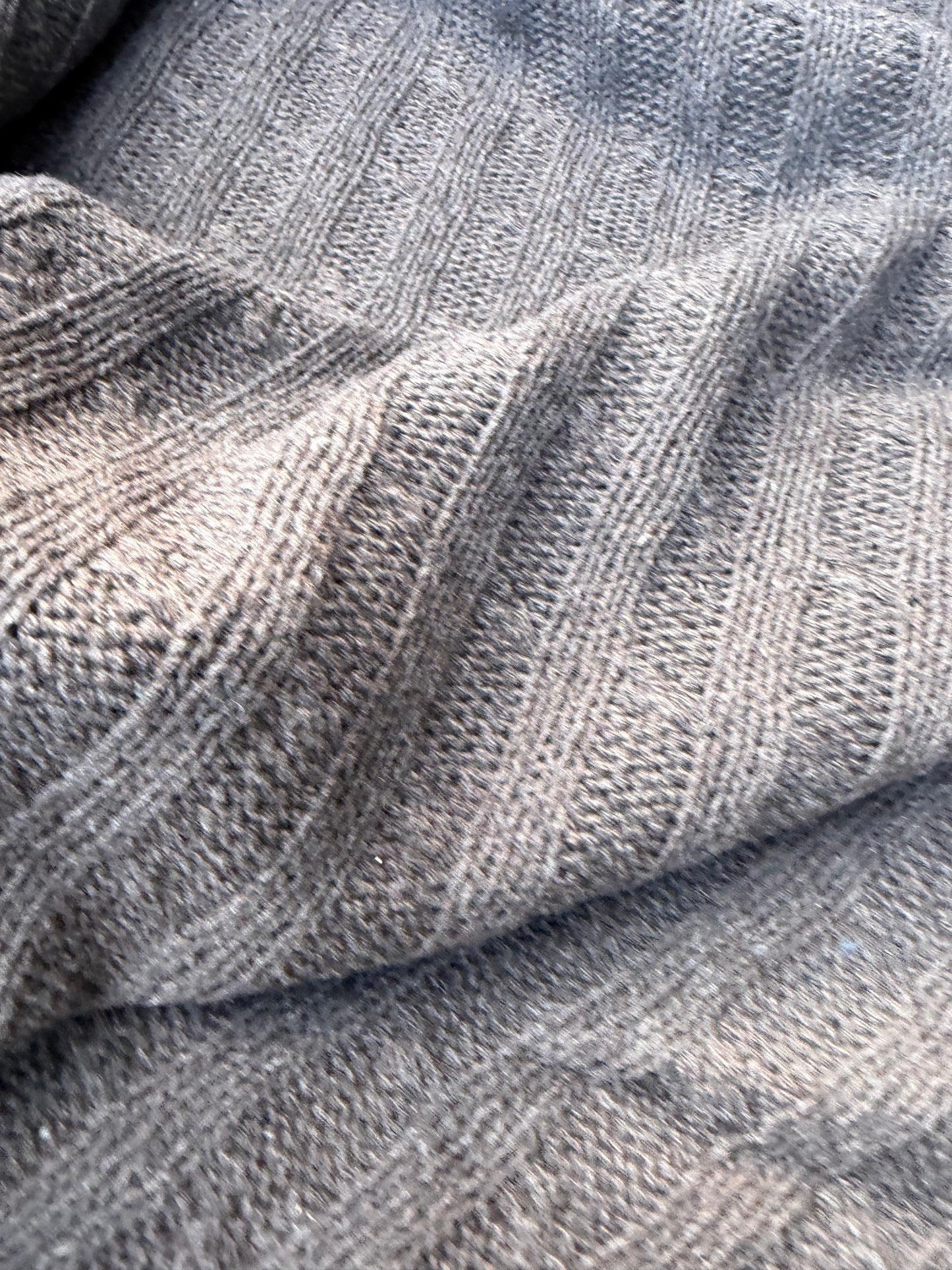 WILD WOOL 021  chocolate cable jersey cotton/wool