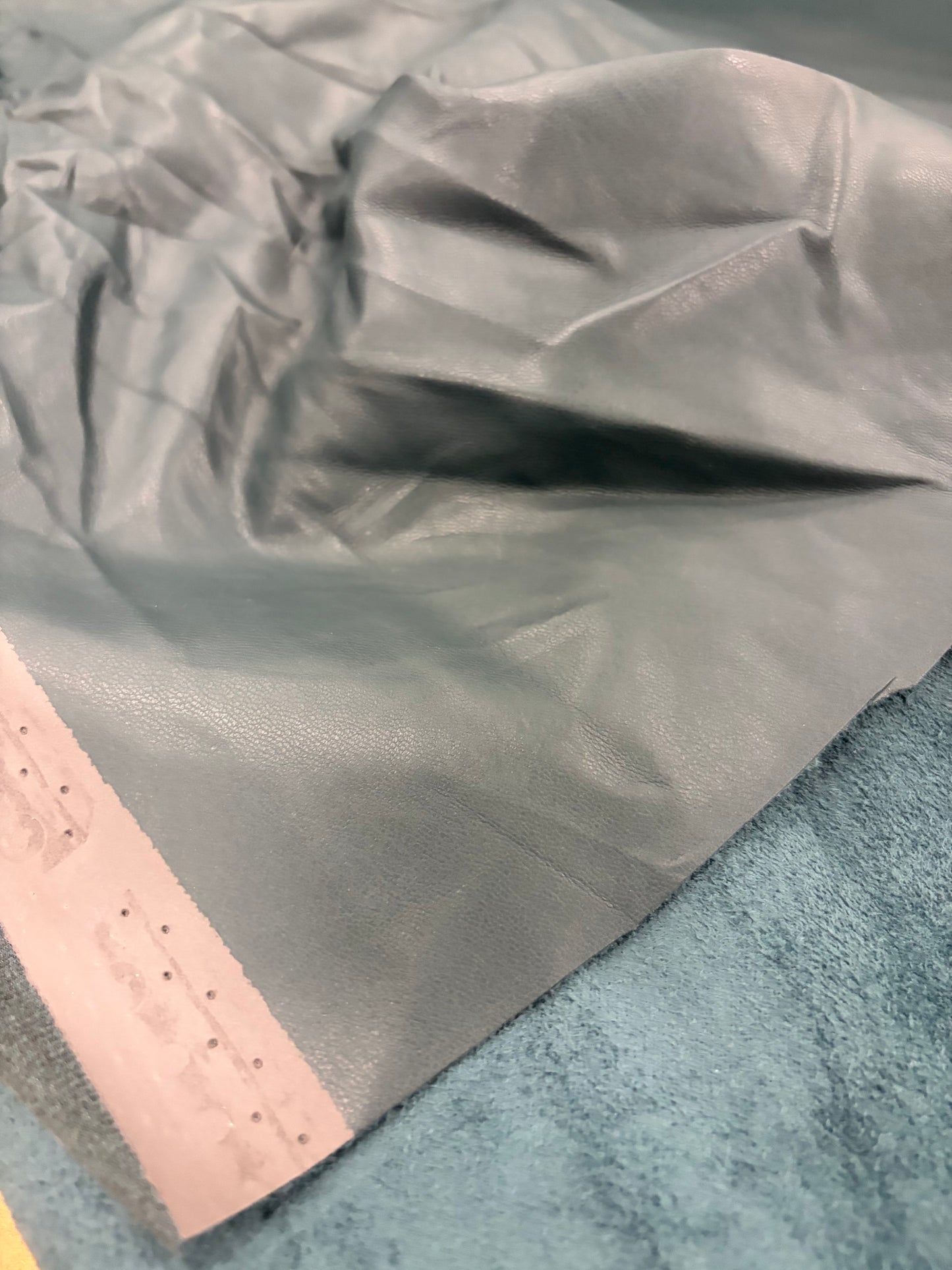 RHINO 042 teal coloured eco leather