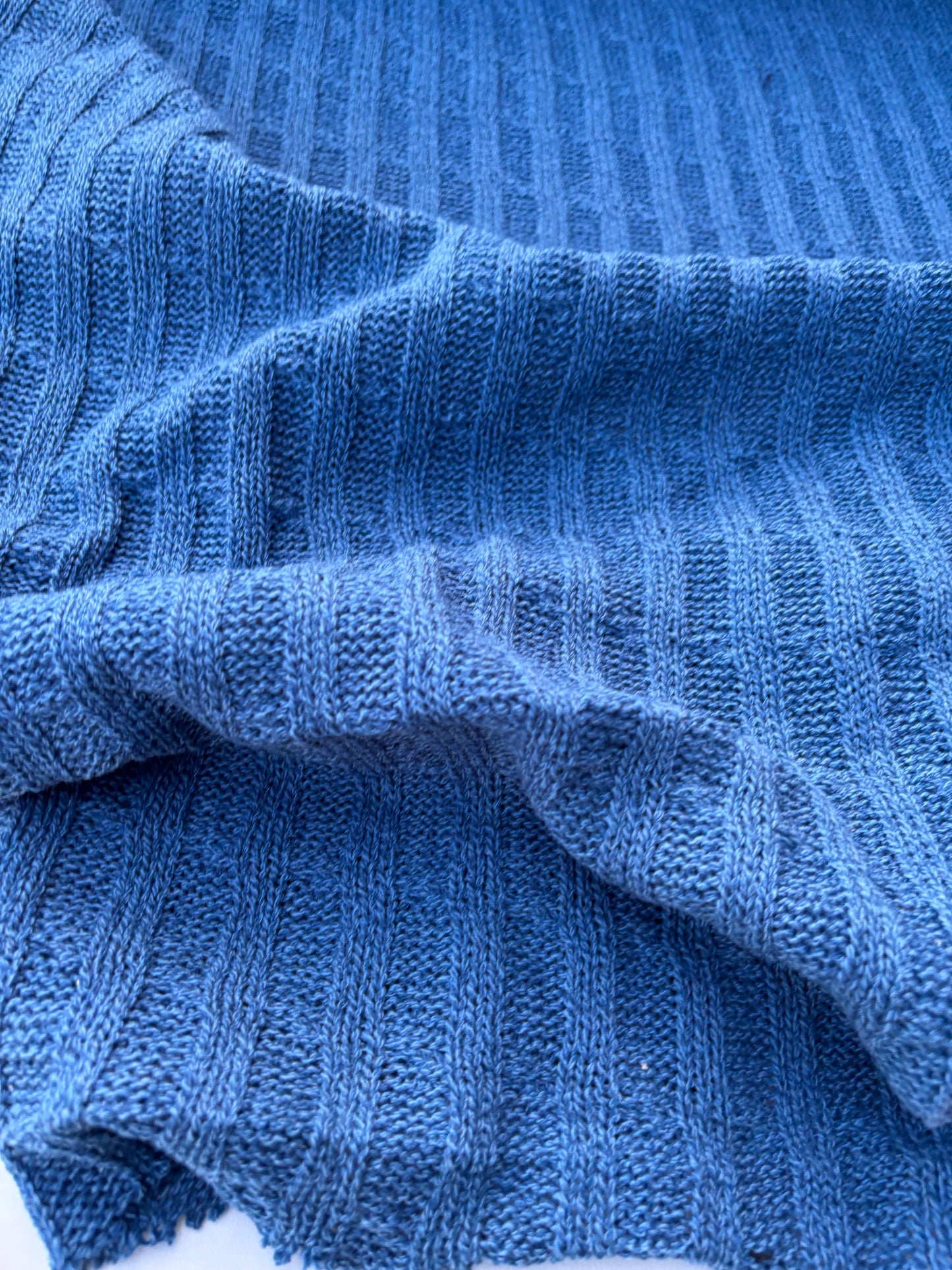 WILD WOOL 022  indigo cable jersey cotton/wool