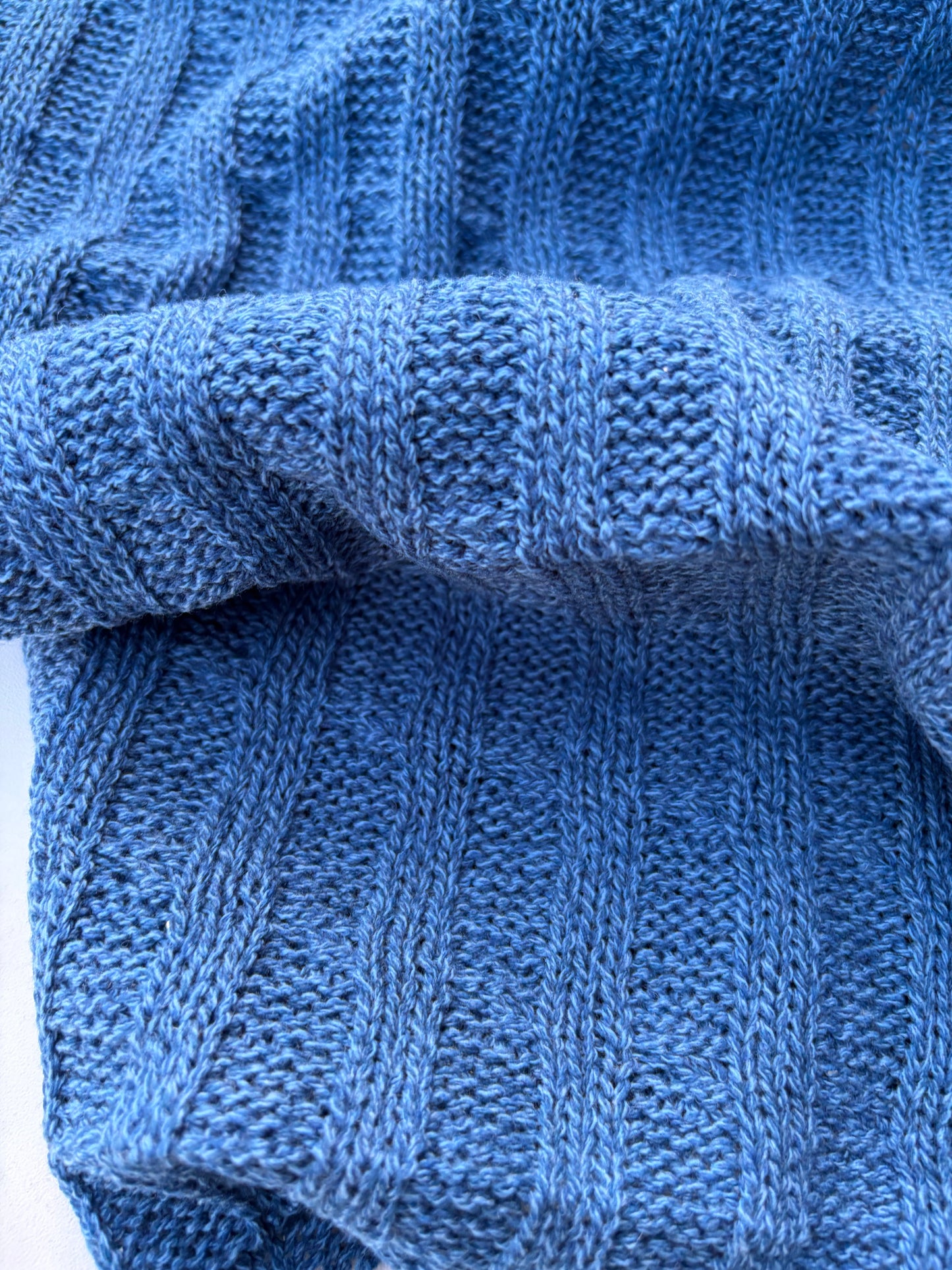 WILD WOOL 022  indigo cable jersey cotton/wool