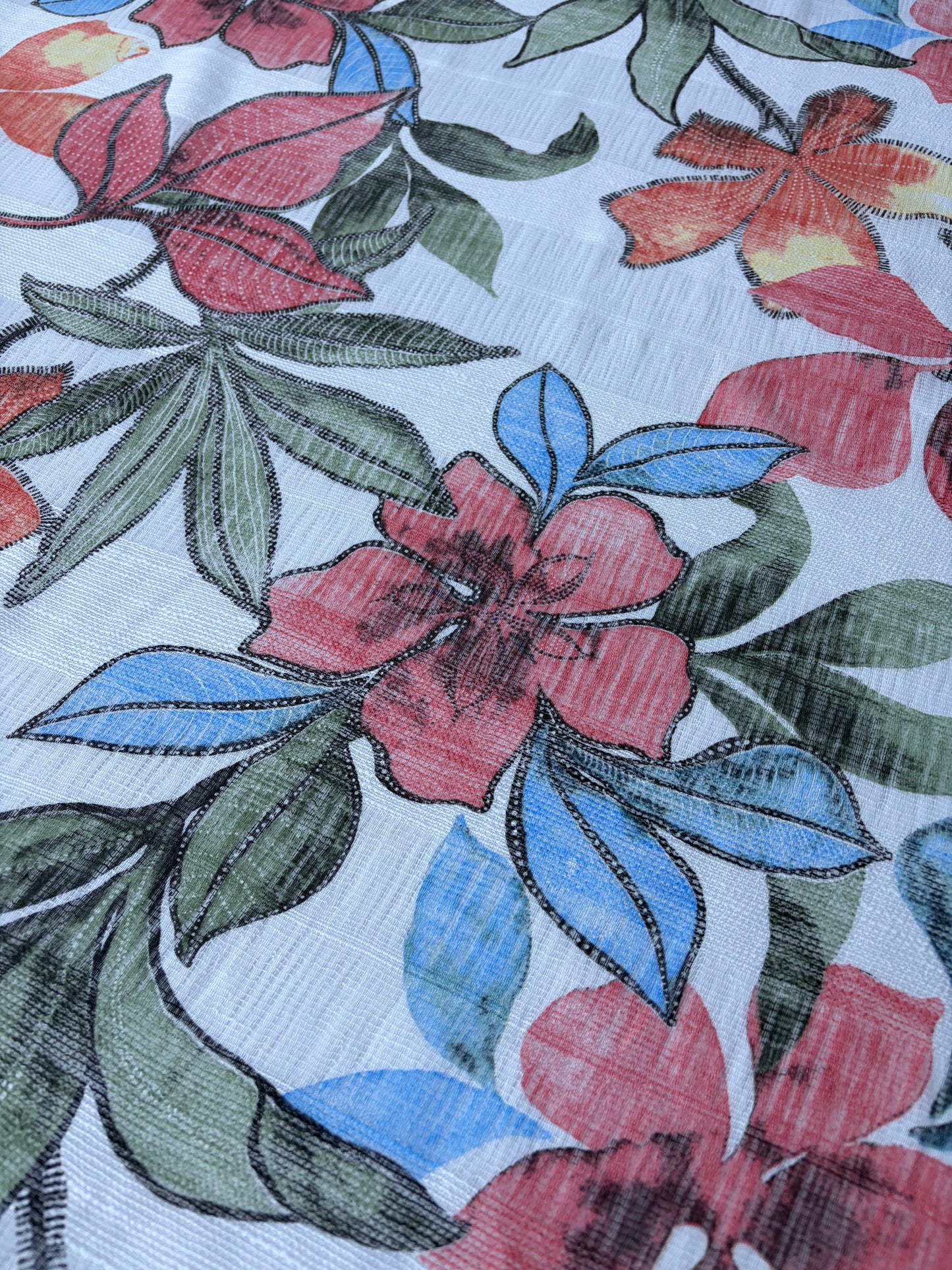TINO 020 cotton gaze stripes printed