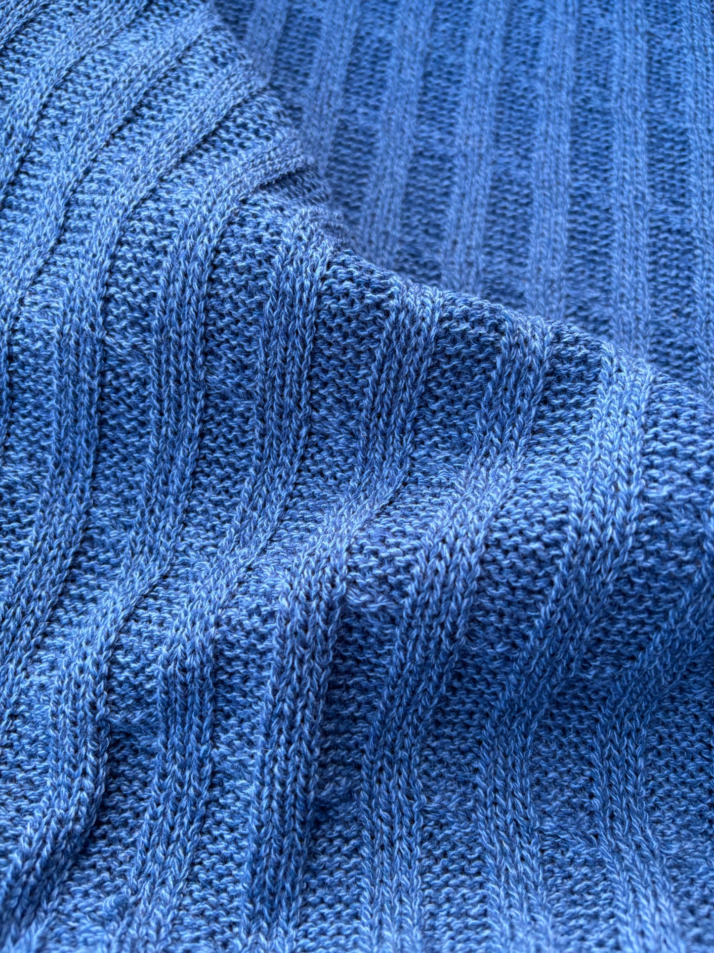 WILD WOOL 022  indigo cable jersey cotton/wool