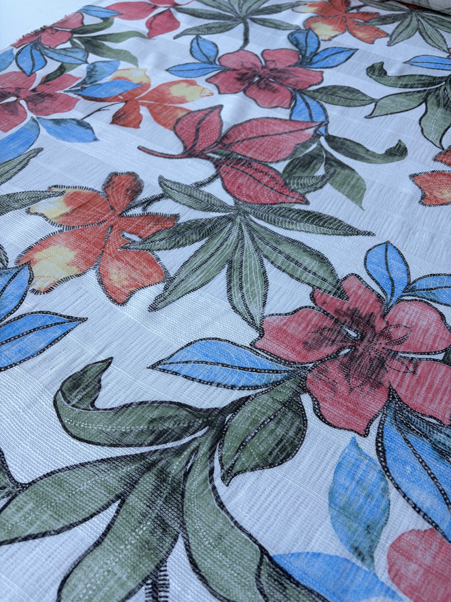 TINO 020 cotton gaze stripes printed
