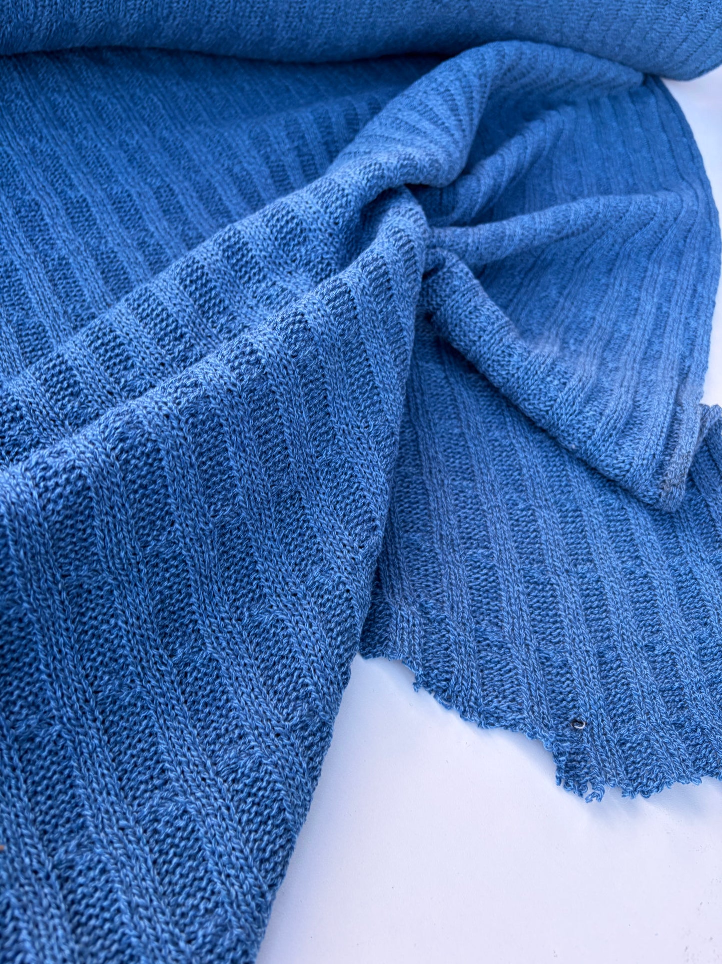 WILD WOOL 022  indigo cable jersey cotton/wool