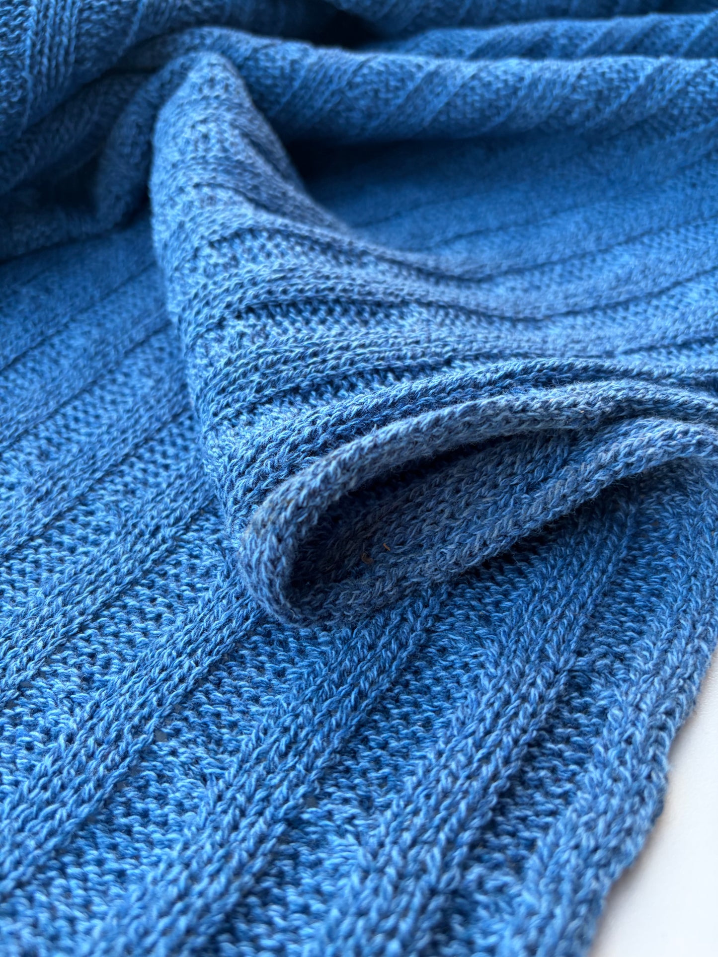 WILD WOOL 022  indigo cable jersey cotton/wool
