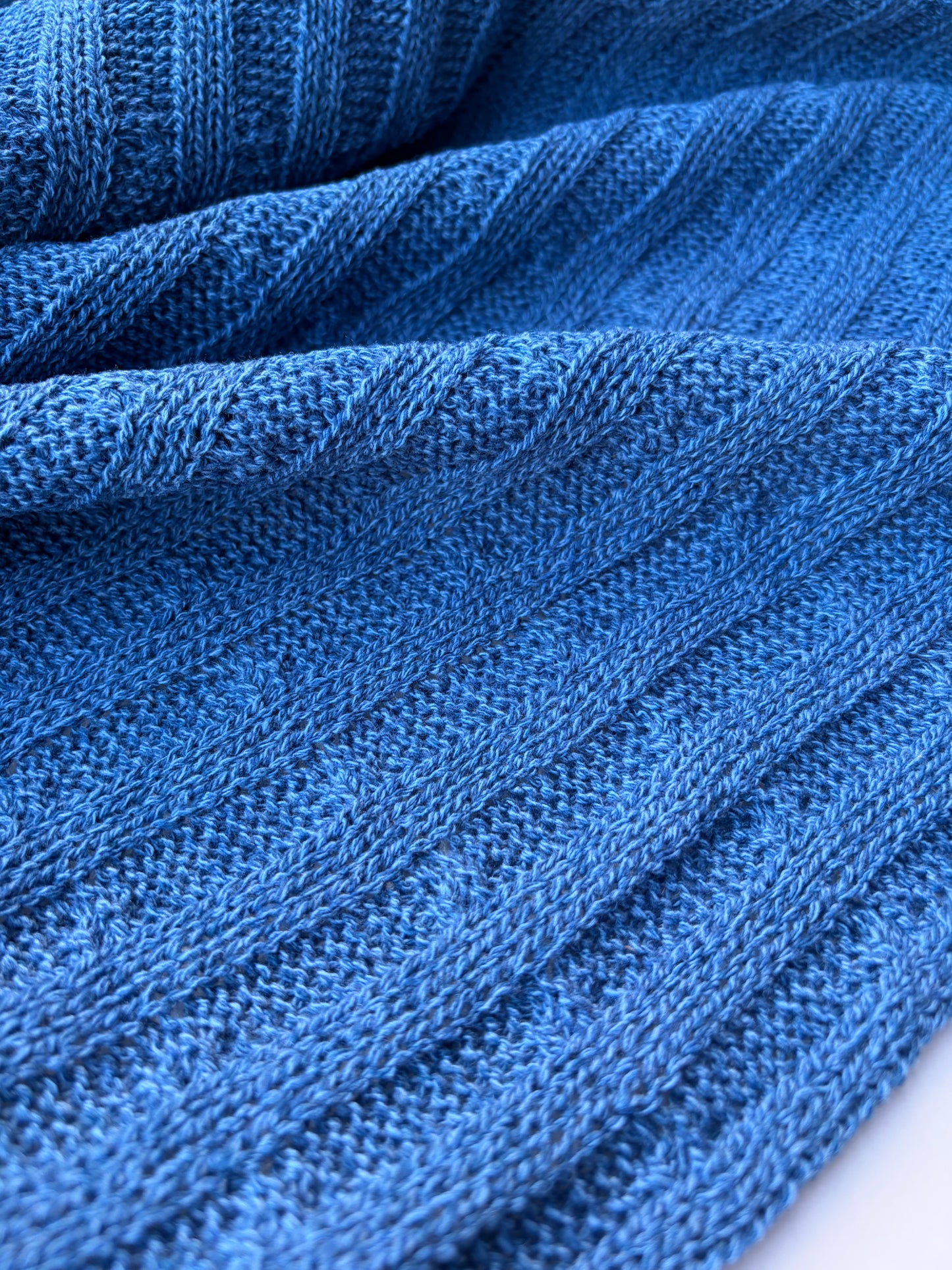 WILD WOOL 022  indigo cable jersey cotton/wool