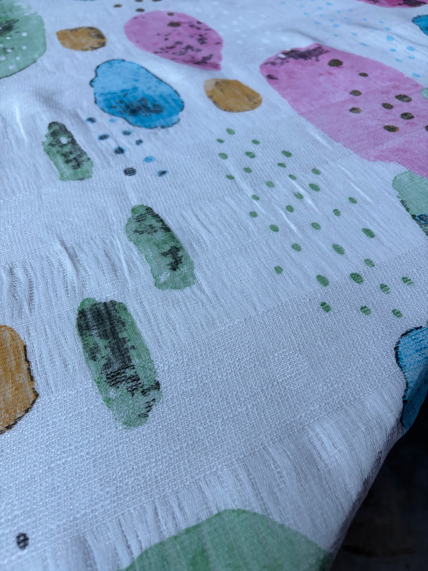 TINO 021 cotton gaze stripes printed