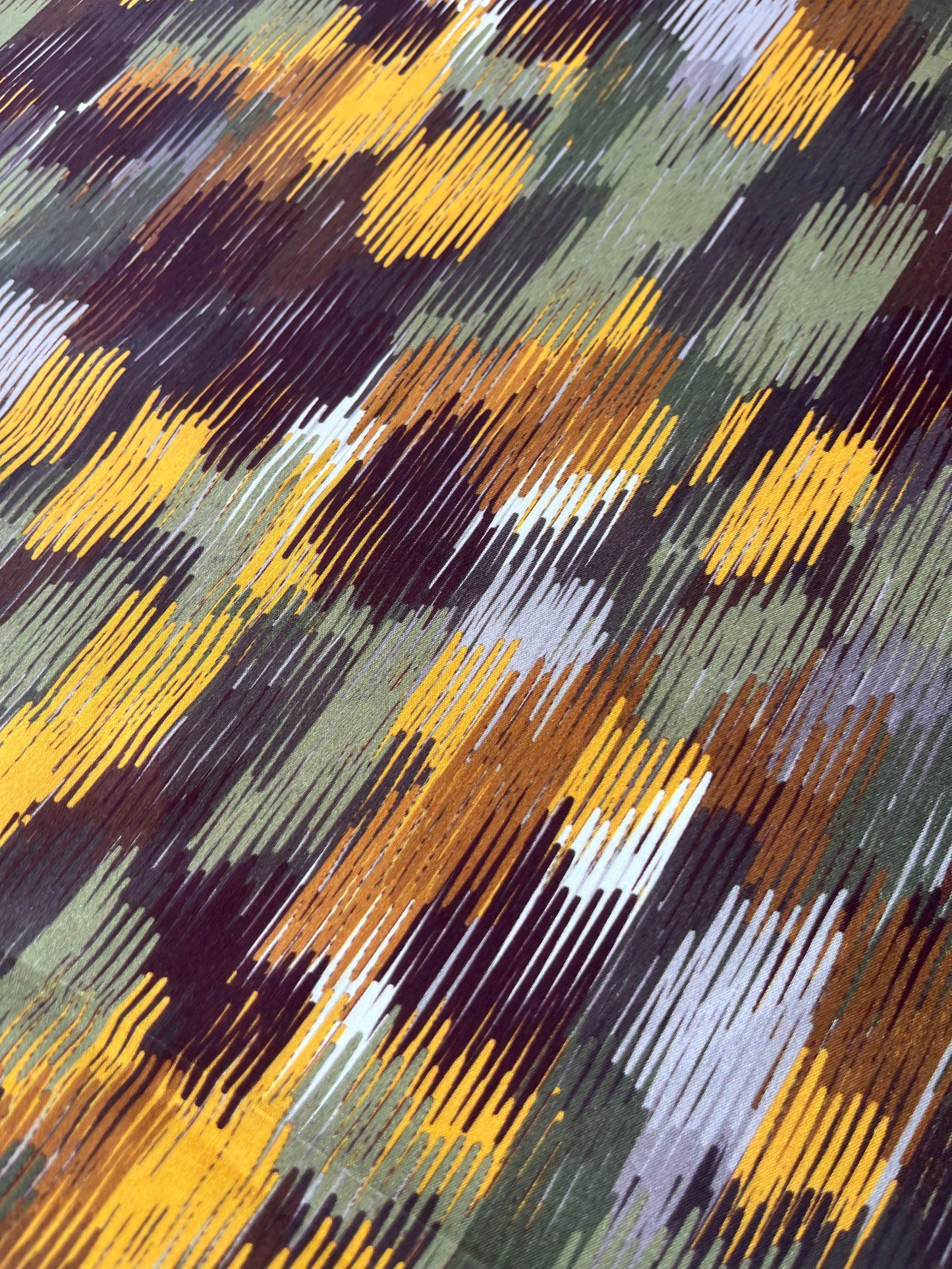 ATHENA 025 viscose fibrane ikat khaky/yellow