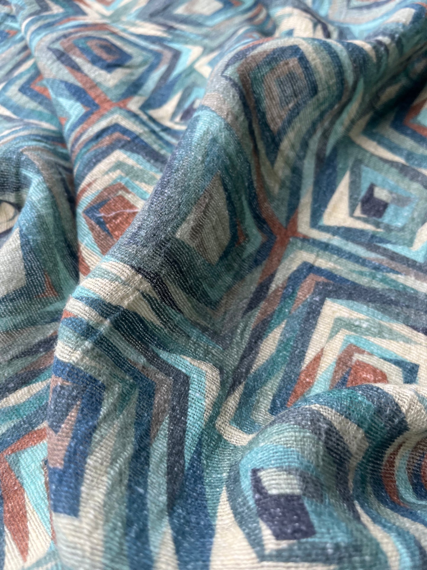 ATHENA 029 gauze crinckle linen geometrical illusion