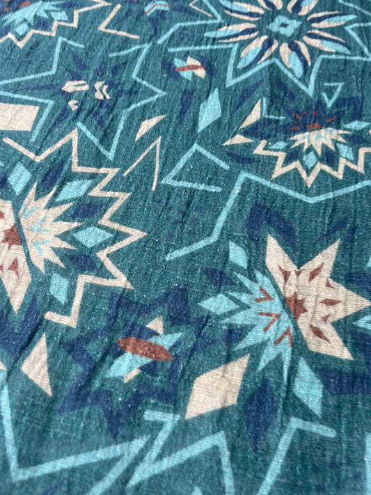 ATHENA 031 gauze crinckle linen geometrical flowers