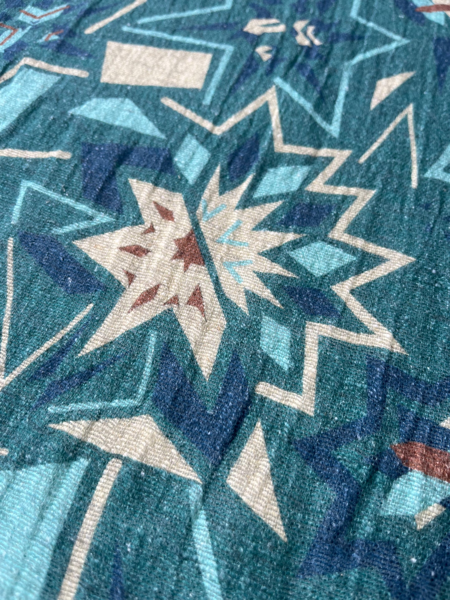 ATHENA 031 gauze crinckle linen geometrical flowers