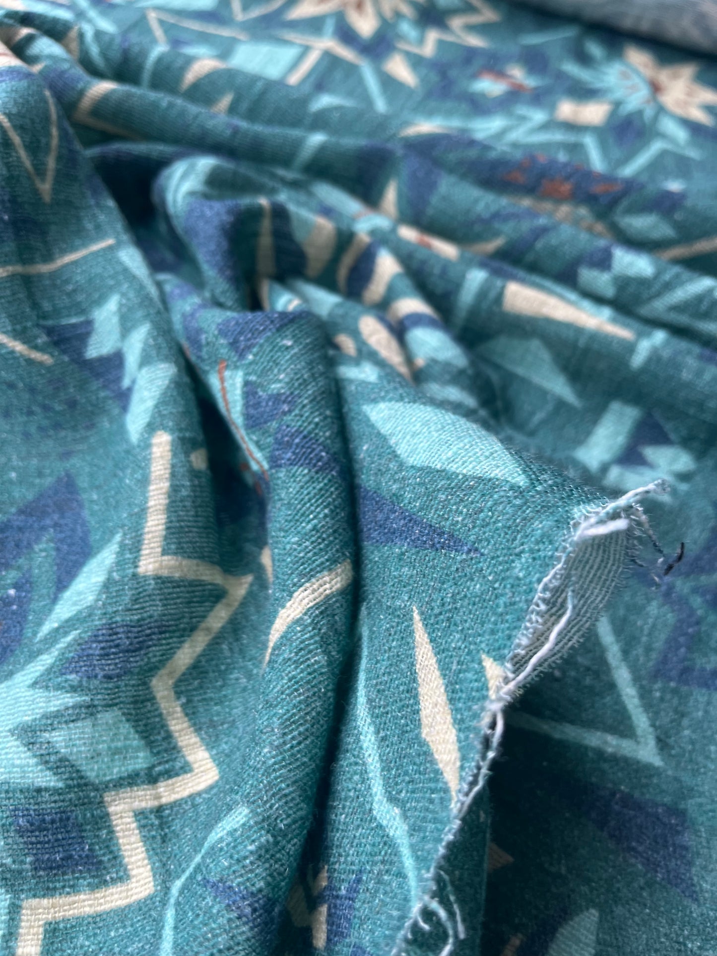 ATHENA 031 gauze crinckle linen geometrical flowers