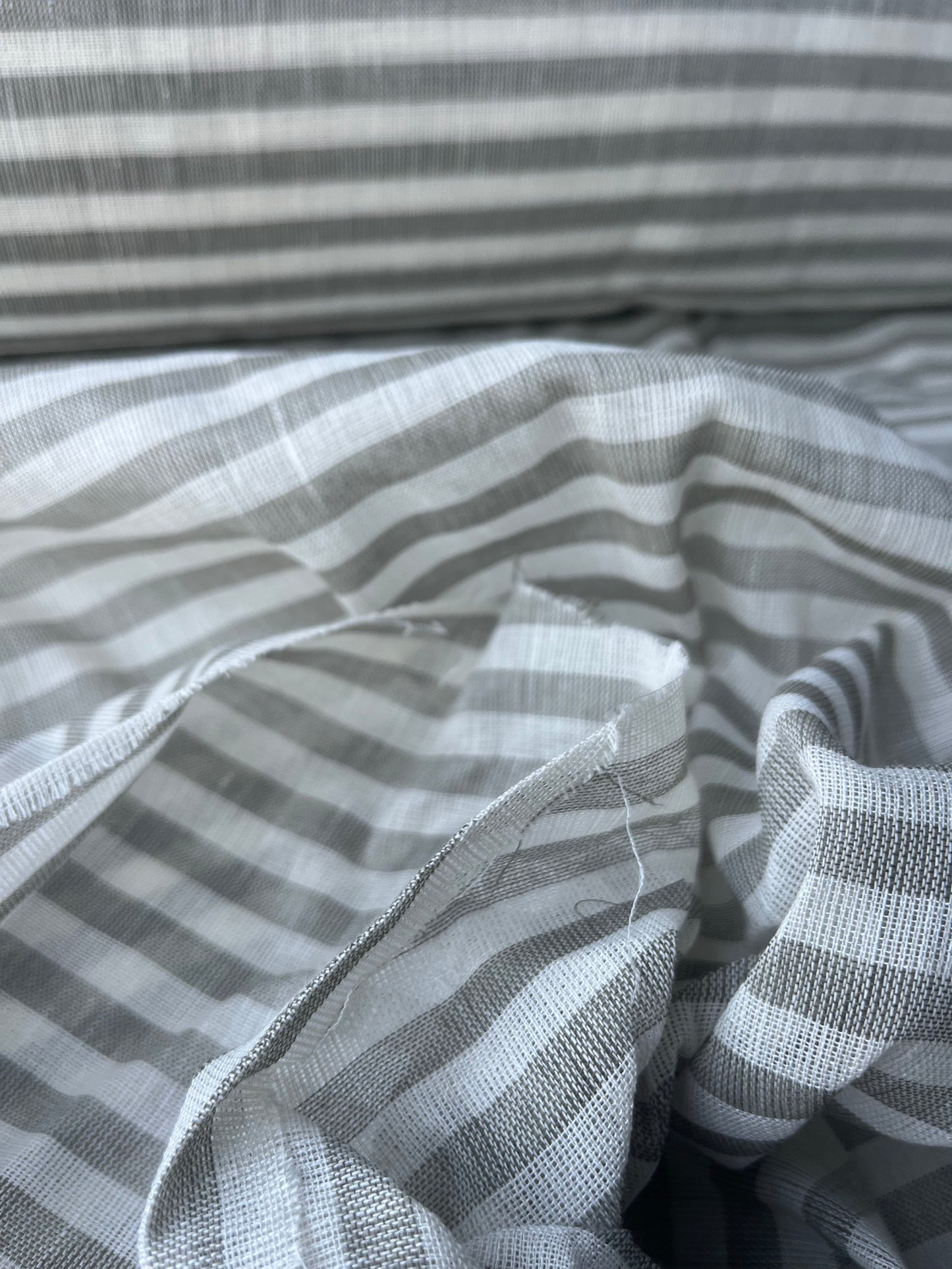 SUZY 028 cotton linen stripes khaky