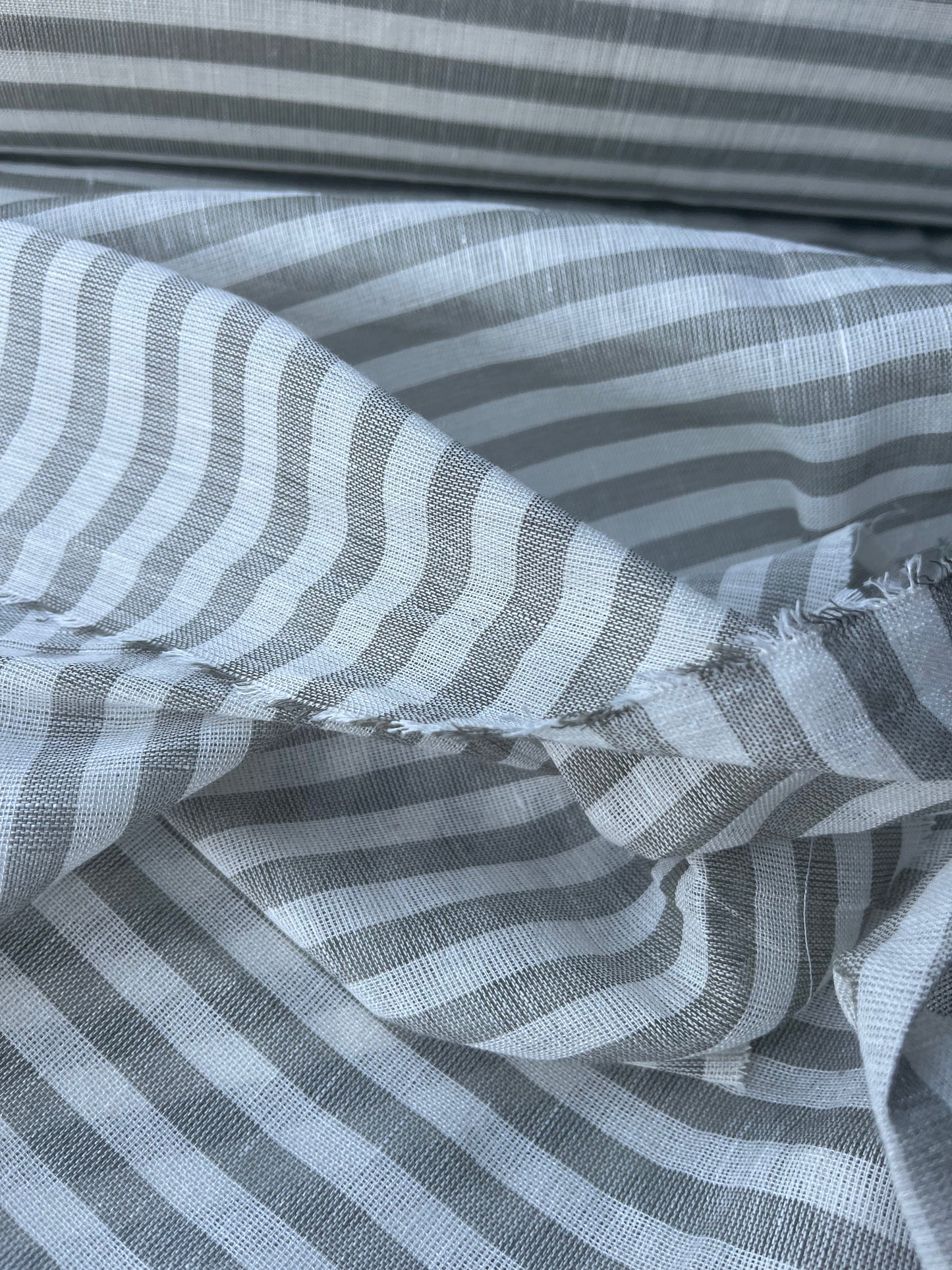 SUZY 028 cotton linen stripes khaky