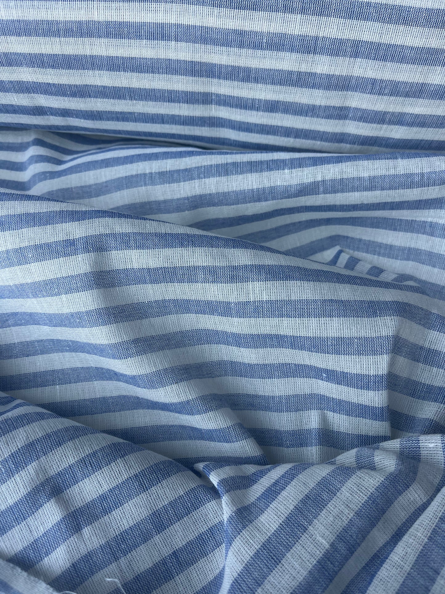 SUZY 029 cotton linen stripes cobalt